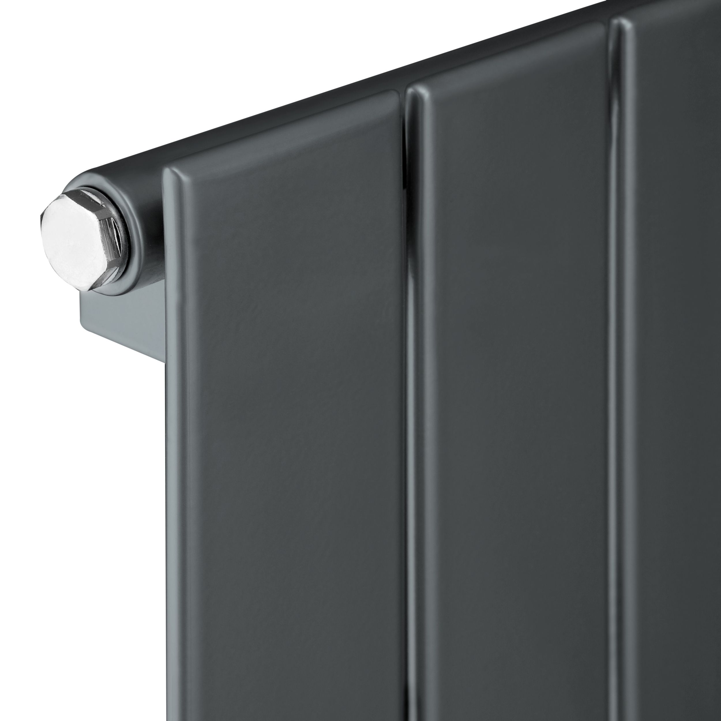 Ximax Vertirad Satin anthracite Horizontal Designer panel Radiator, (W)820mm x (H)600mm