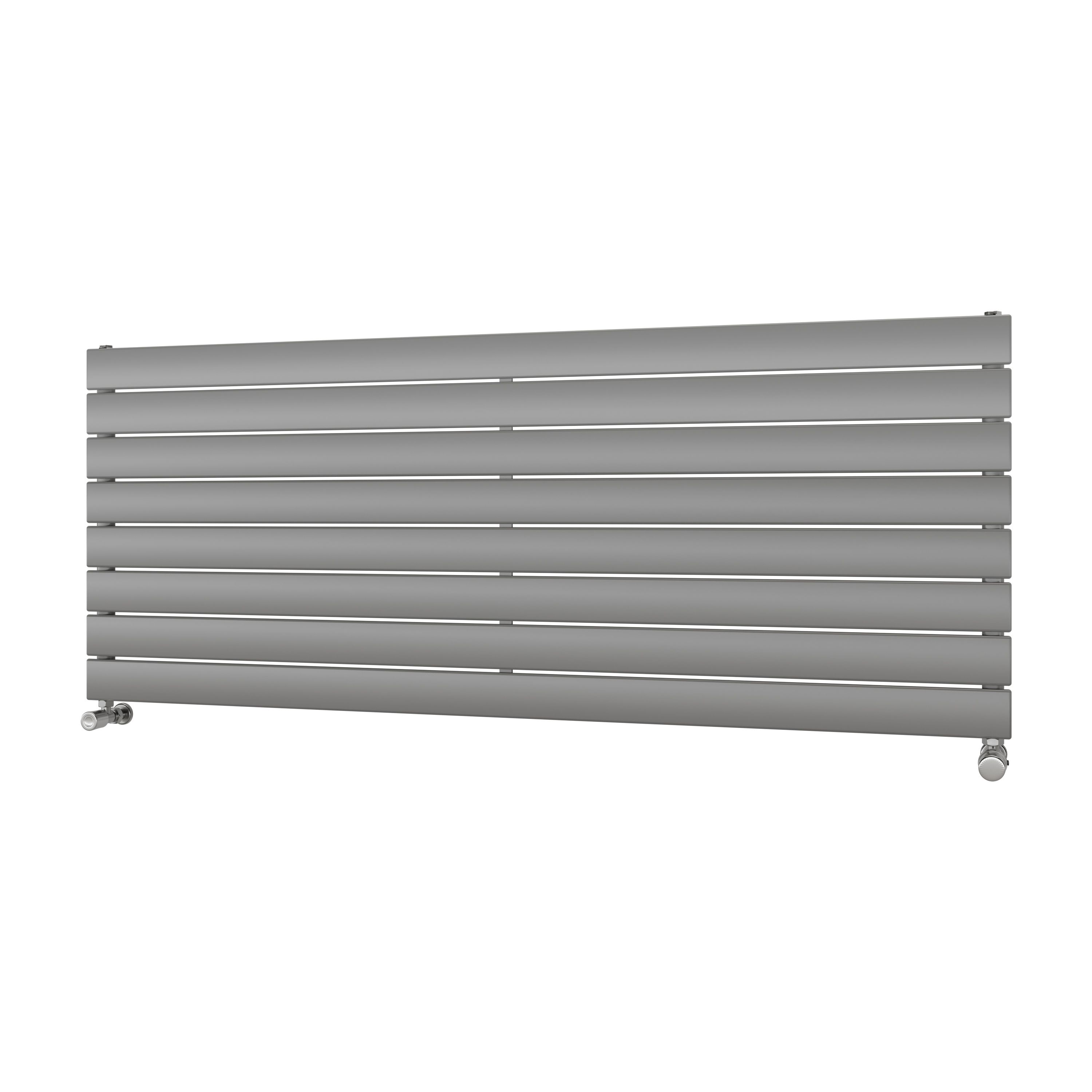 Ximax Vertirad Satin silver effect Horizontal Designer panel Radiator, (W)1500mm x (H)595mm