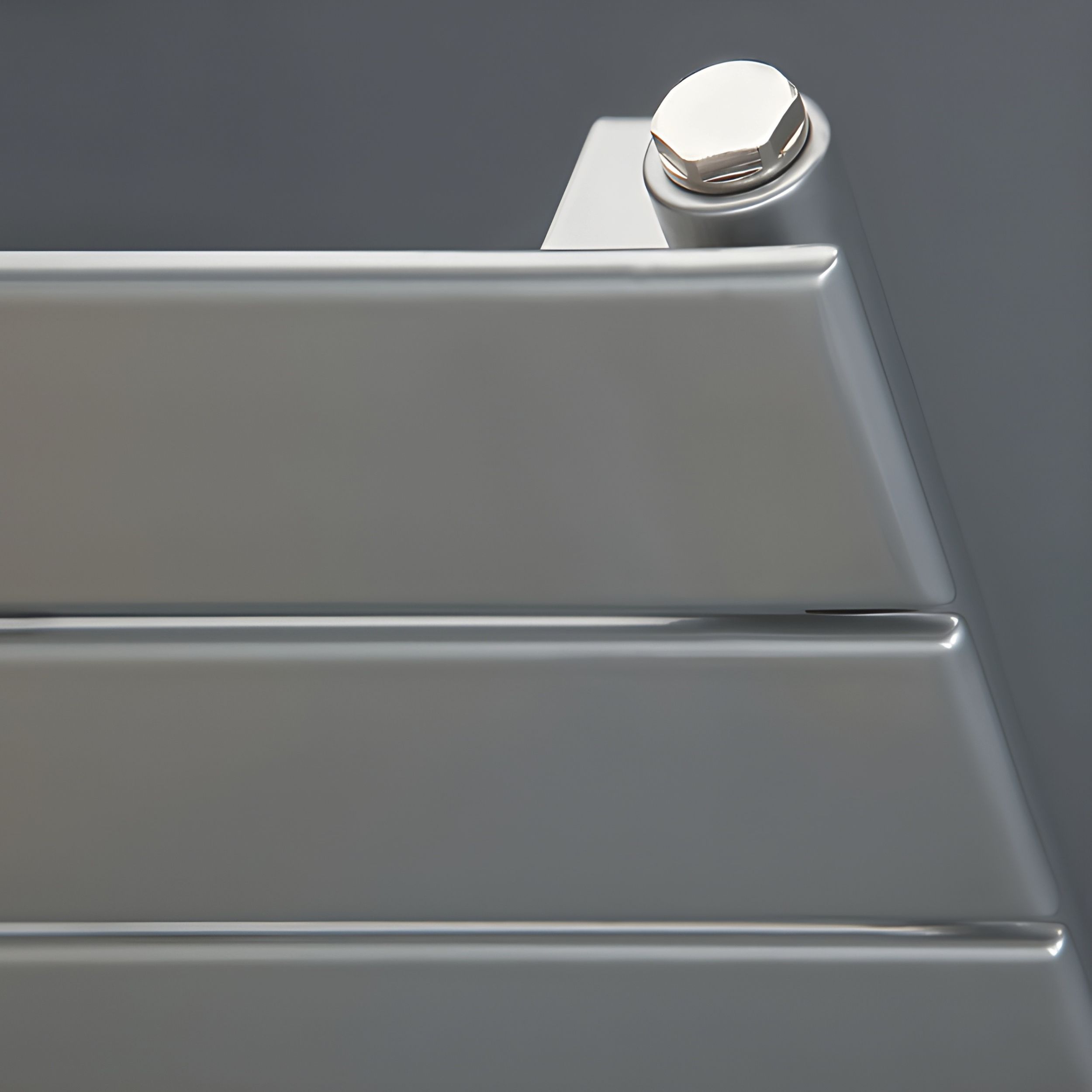 Ximax Vertirad Satin silver effect Horizontal Designer panel Radiator, (W)1800mm x (H)295mm