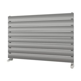 Ximax Vertirad Satin silver effect Horizontal Designer panel Radiator, (W)900mm x (H)595mm