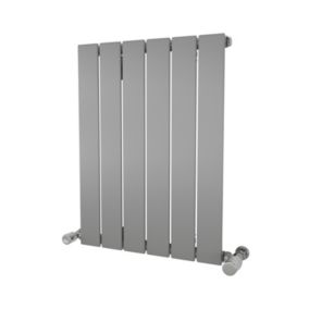 Ximax Vertirad Satin silver effect Vertical Designer panel Radiator, (W)445mm x (H)600mm