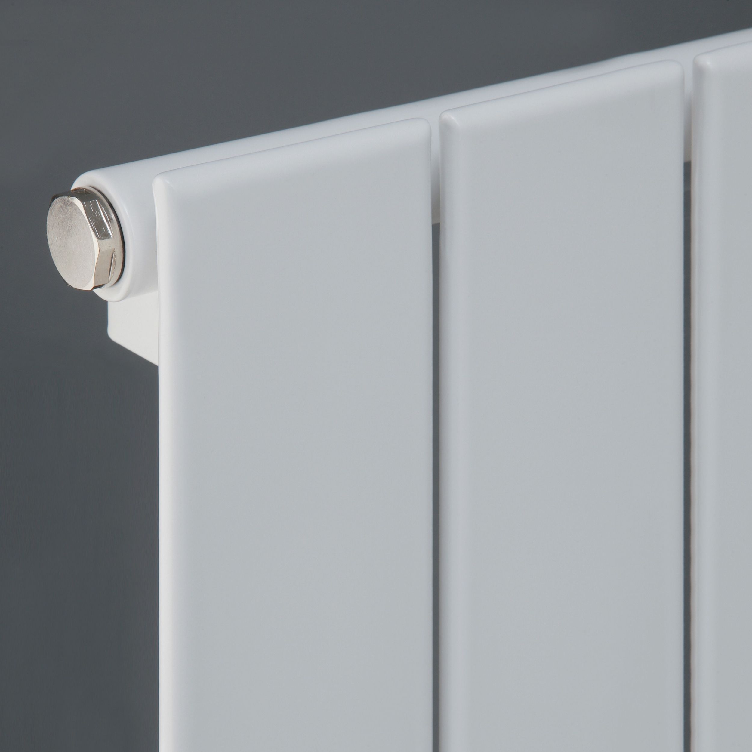 Ximax Vertirad Satin white Vertical Designer panel Radiator, (W)445mm x (H)1800mm