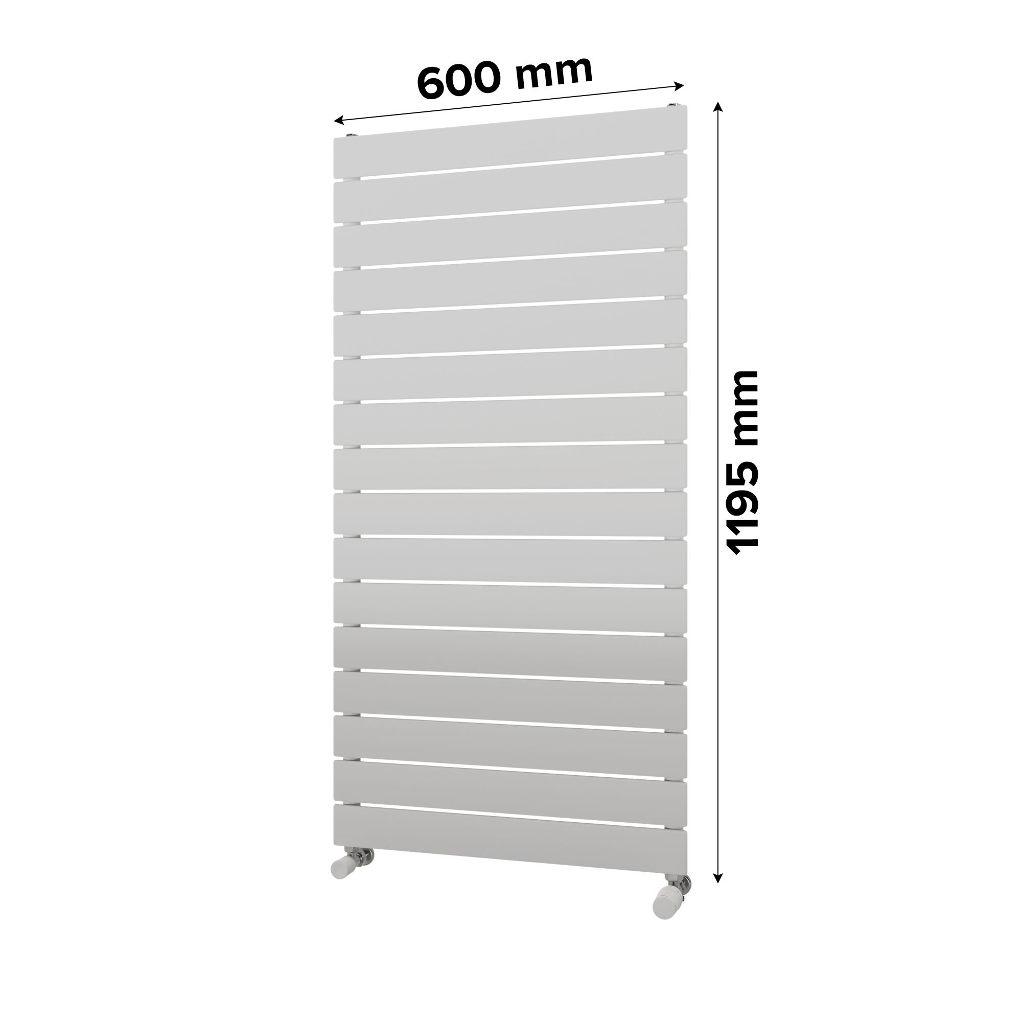 Ximax Vertirad Satin white Vertical Designer panel Radiator, (W)600mm x (H)1195mm