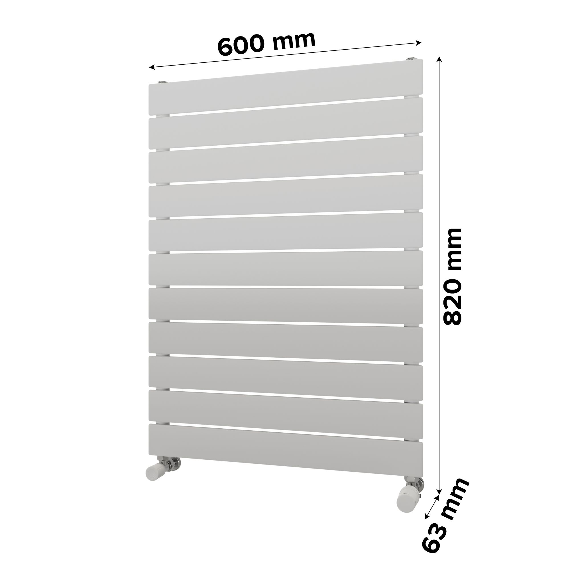 Ximax Vertirad Satin white Vertical Designer panel Radiator, (W)600mm x (H)820mm