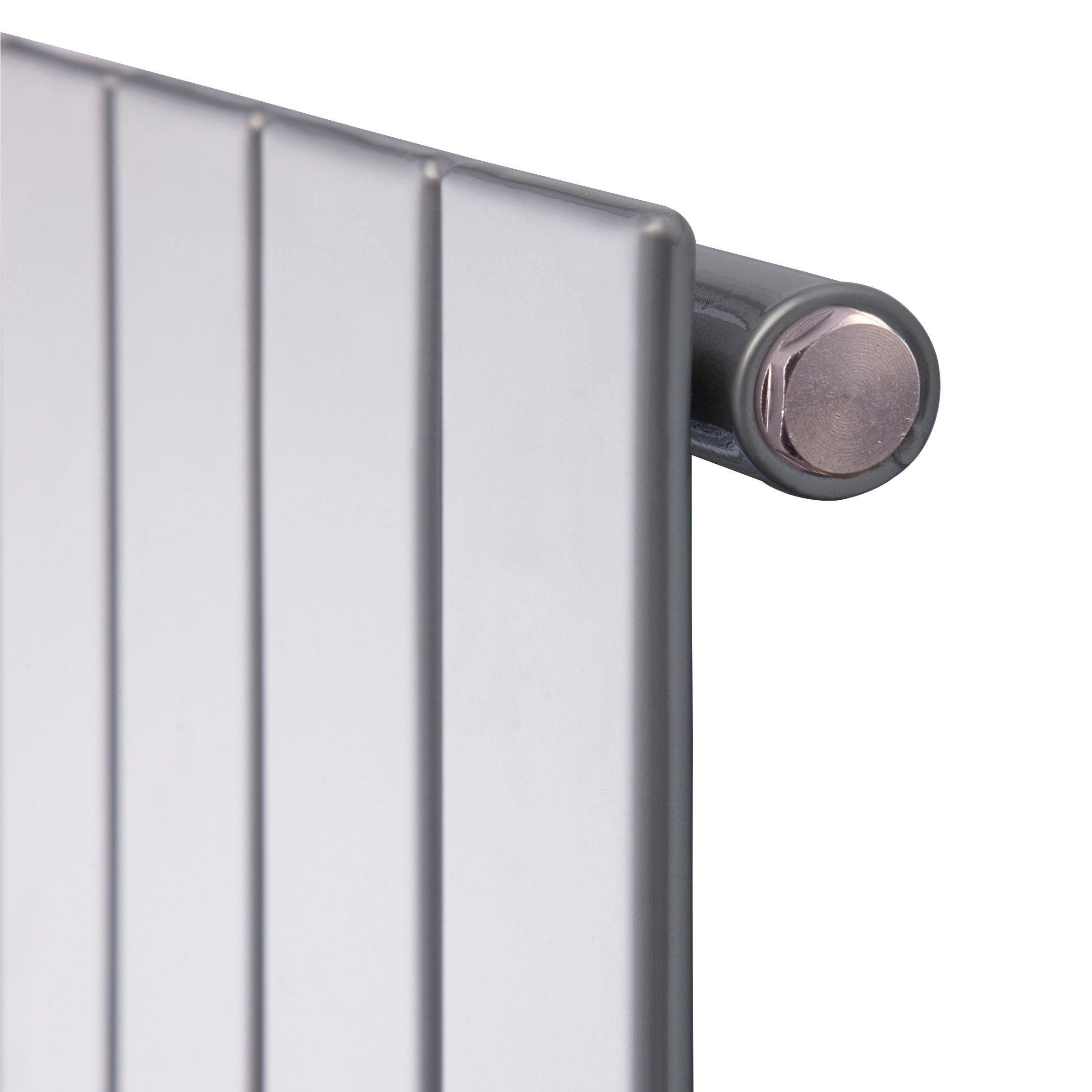 Ximax Vertirad Silver effect Horizontal or vertical Designer Radiator, (W)445mm x (H)1800mm