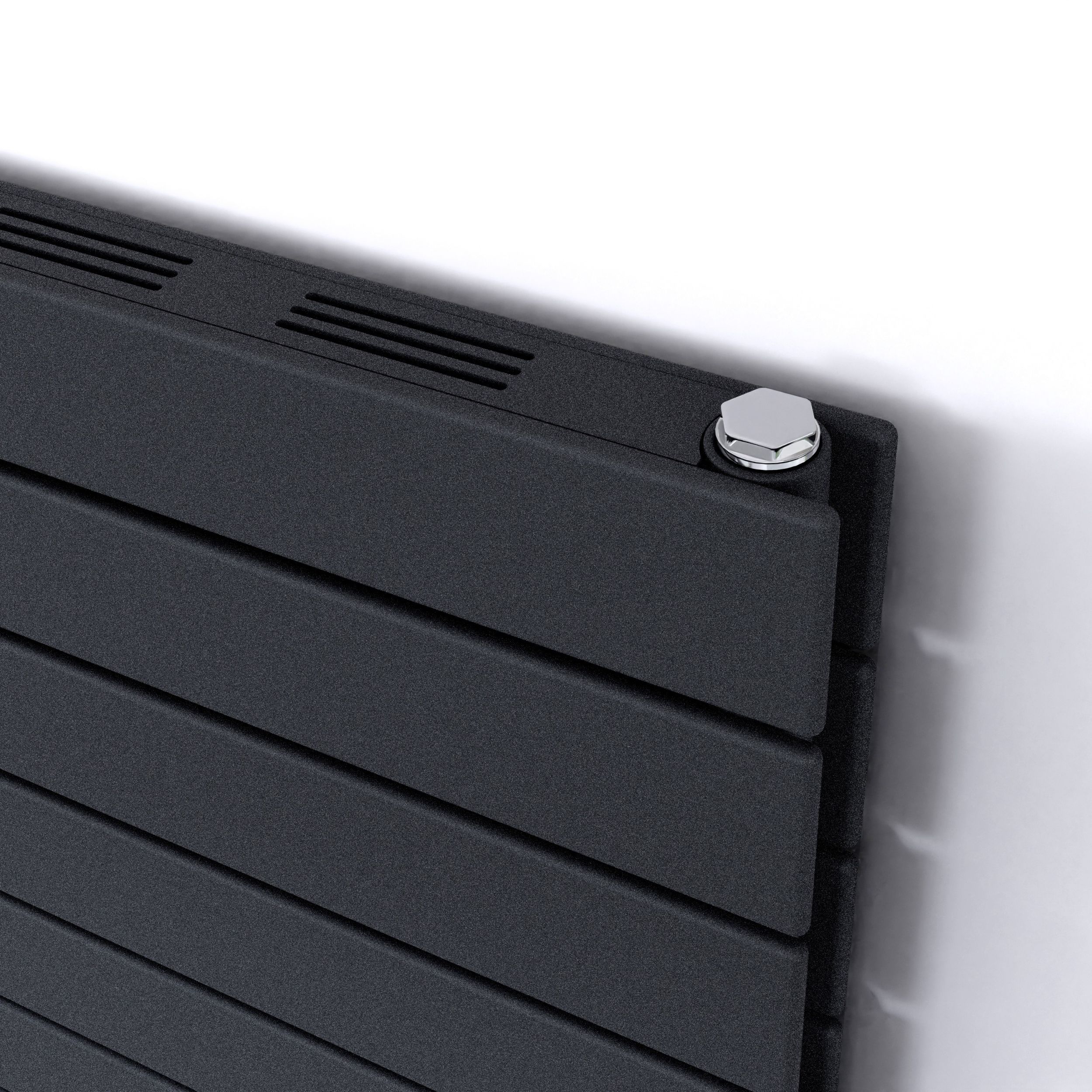 Ximax Vertirad Slimline Duplex Deluxe Matt anthracite Horizontal Designer panel Radiator, (W)1600mm x (H)595mm