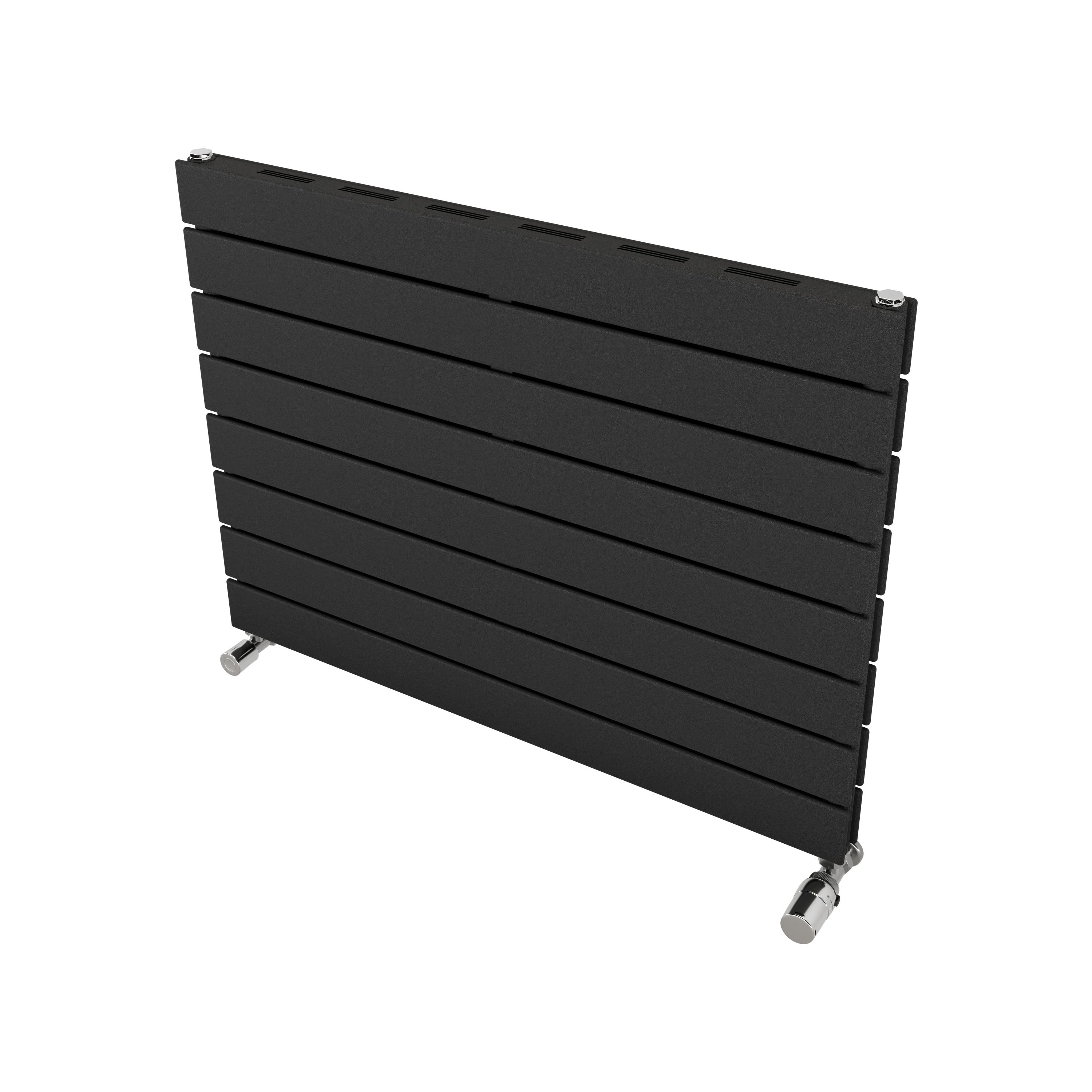 Ximax Vertirad Slimline Duplex Deluxe Matt anthracite Horizontal Designer panel Radiator, (W)800mm x (H)595mm