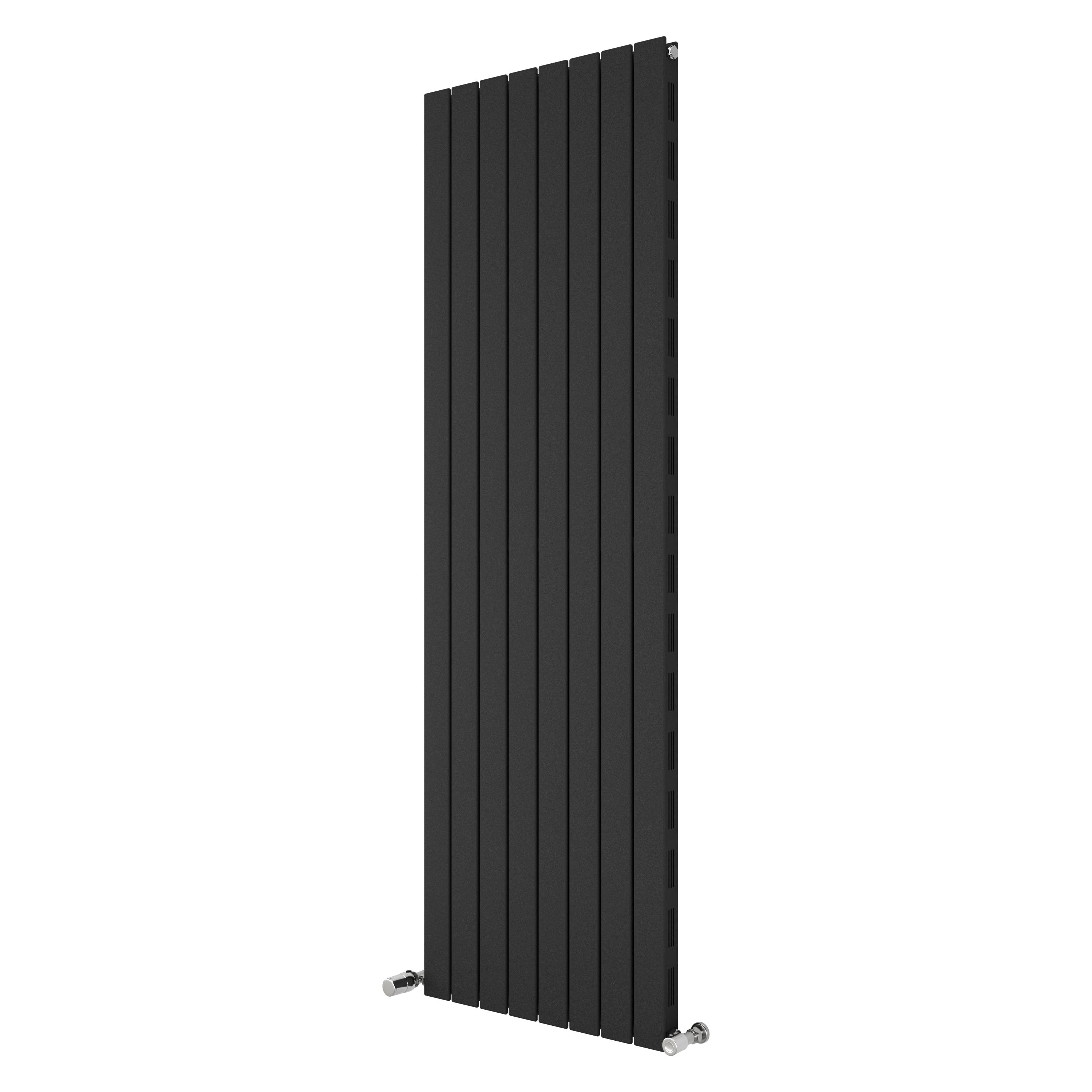 Ximax Vertirad Slimline Duplex Deluxe Matt anthracite Vertical Designer panel Radiator, (W)595mm x (H)1800mm