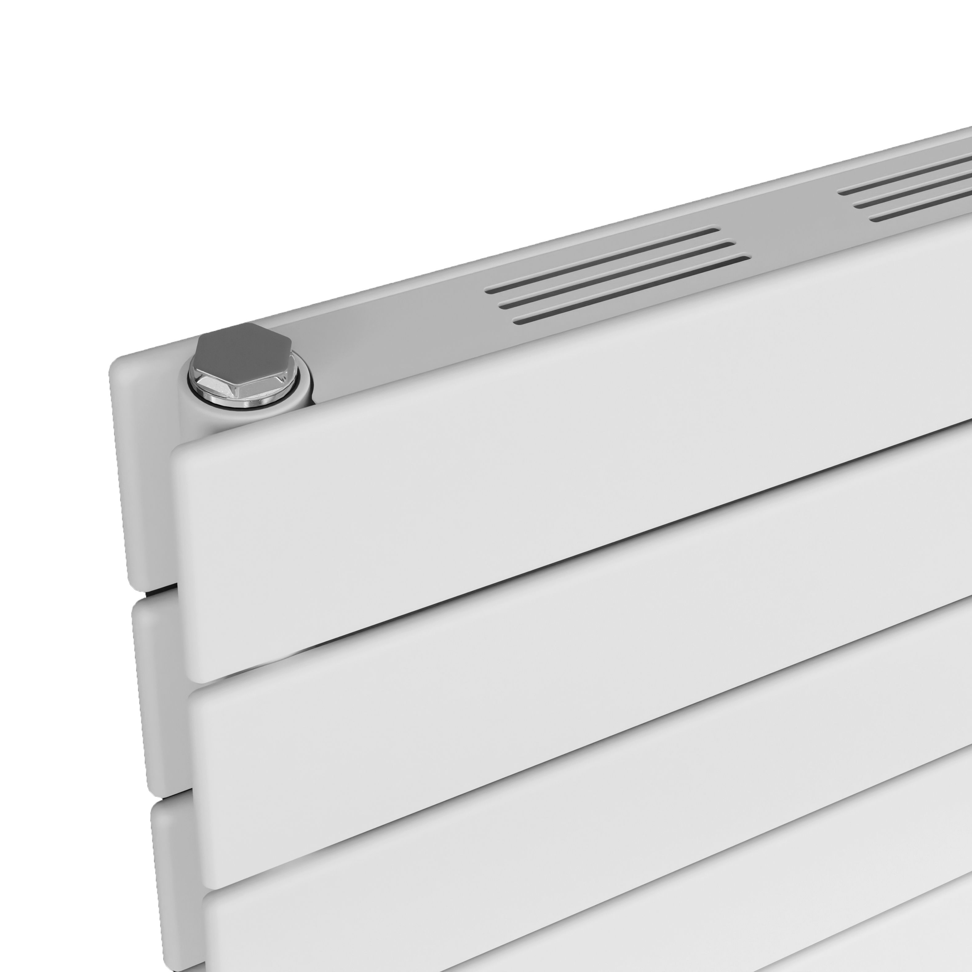 Ximax Vertirad Slimline Duplex Deluxe Satin white Horizontal Designer panel Radiator, (W)1000mm x (H)595mm