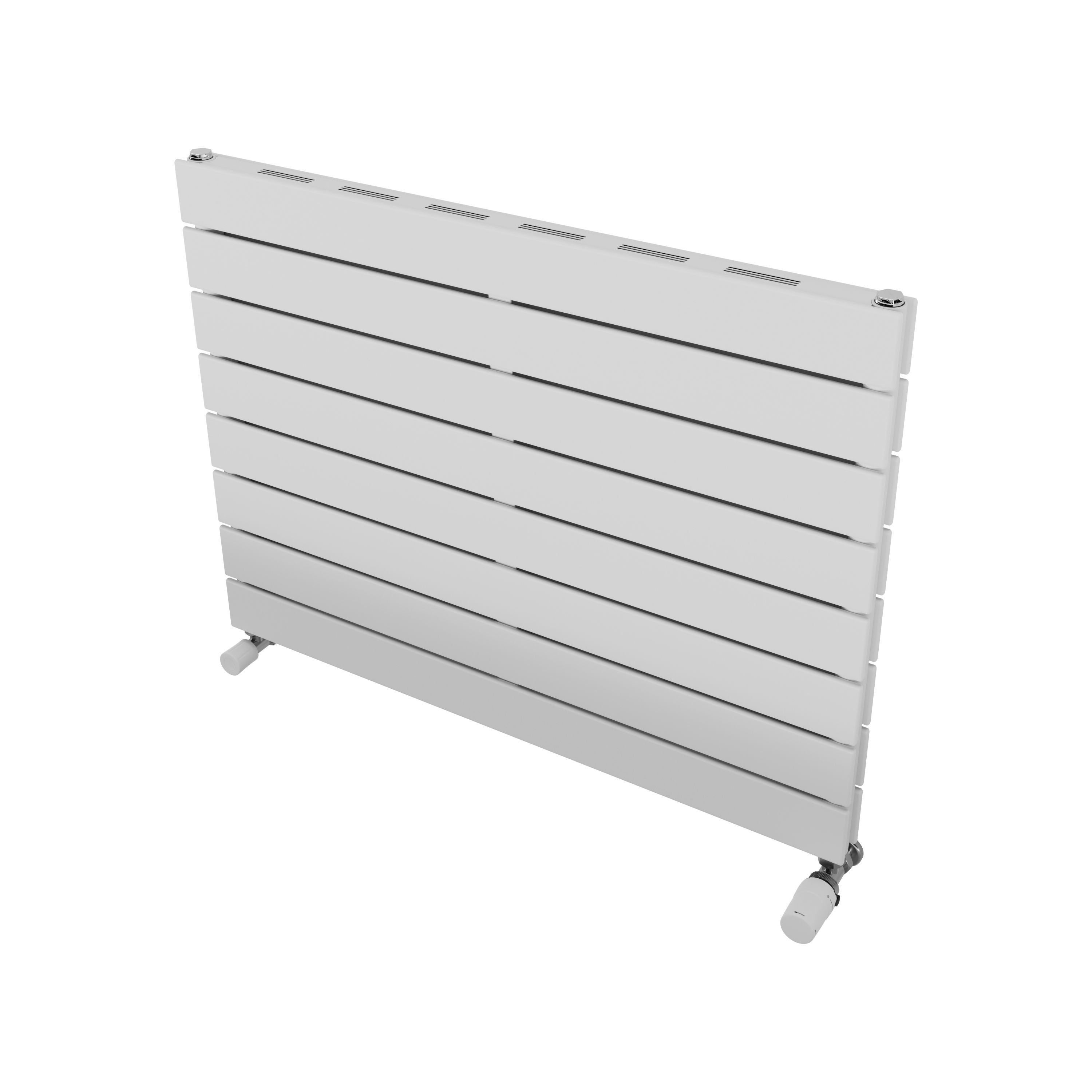 Ximax Vertirad Slimline Duplex Deluxe Satin white Horizontal Designer panel Radiator, (W)800mm x (H)595mm