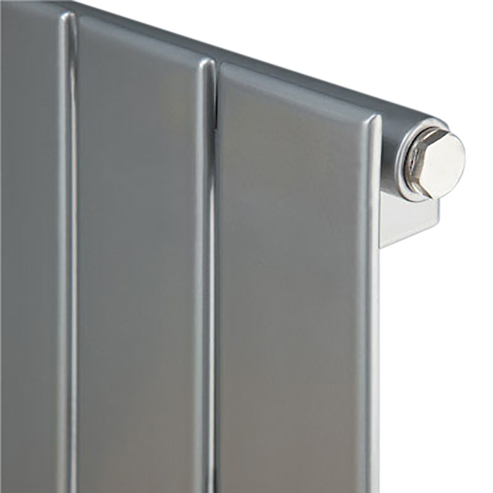 Ximax Vertirad Universal Silver effect Vertical Designer Radiator, (W)670mm  x (H)1800mm