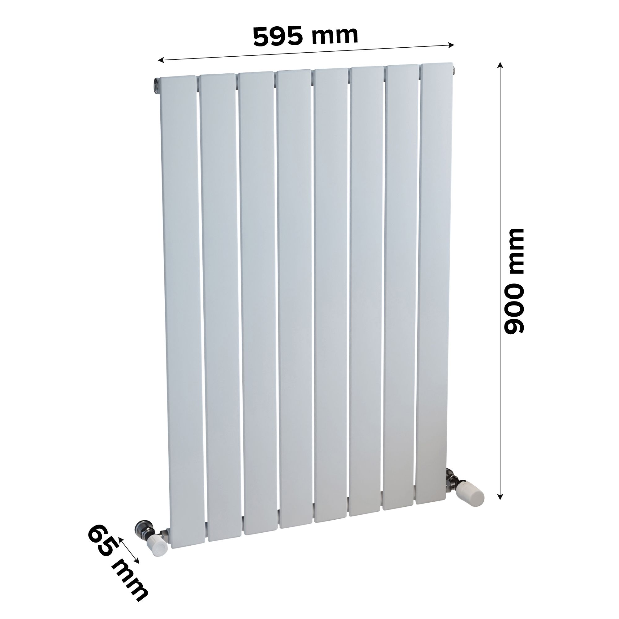 Ximax Vertirad White Horizontal or vertical Designer Radiator, (W)595mm x (H)900mm