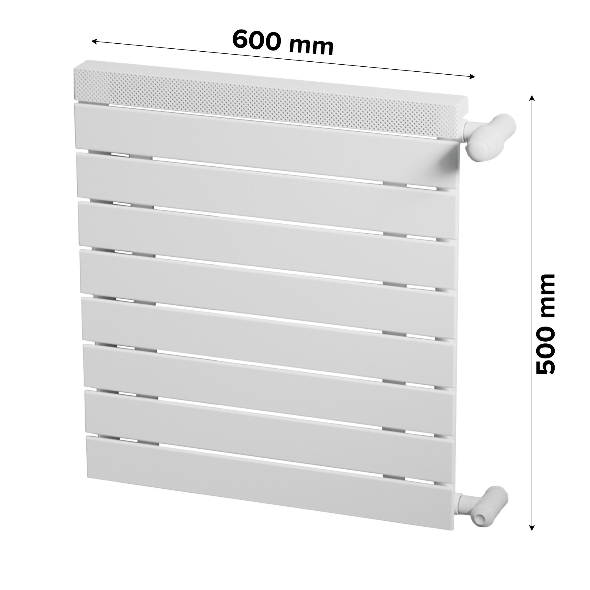 Ximax Viola Satin white Horizontal Designer panel Radiator, (W)600mm x (H)500mm