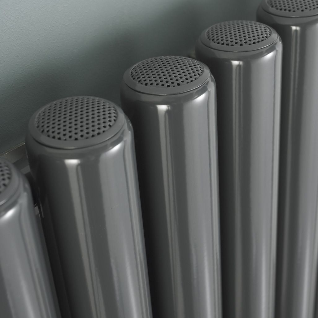 Ximax Vulkan Anthracite Vertical Designer Radiator, (W)435mm x (H)1500mm