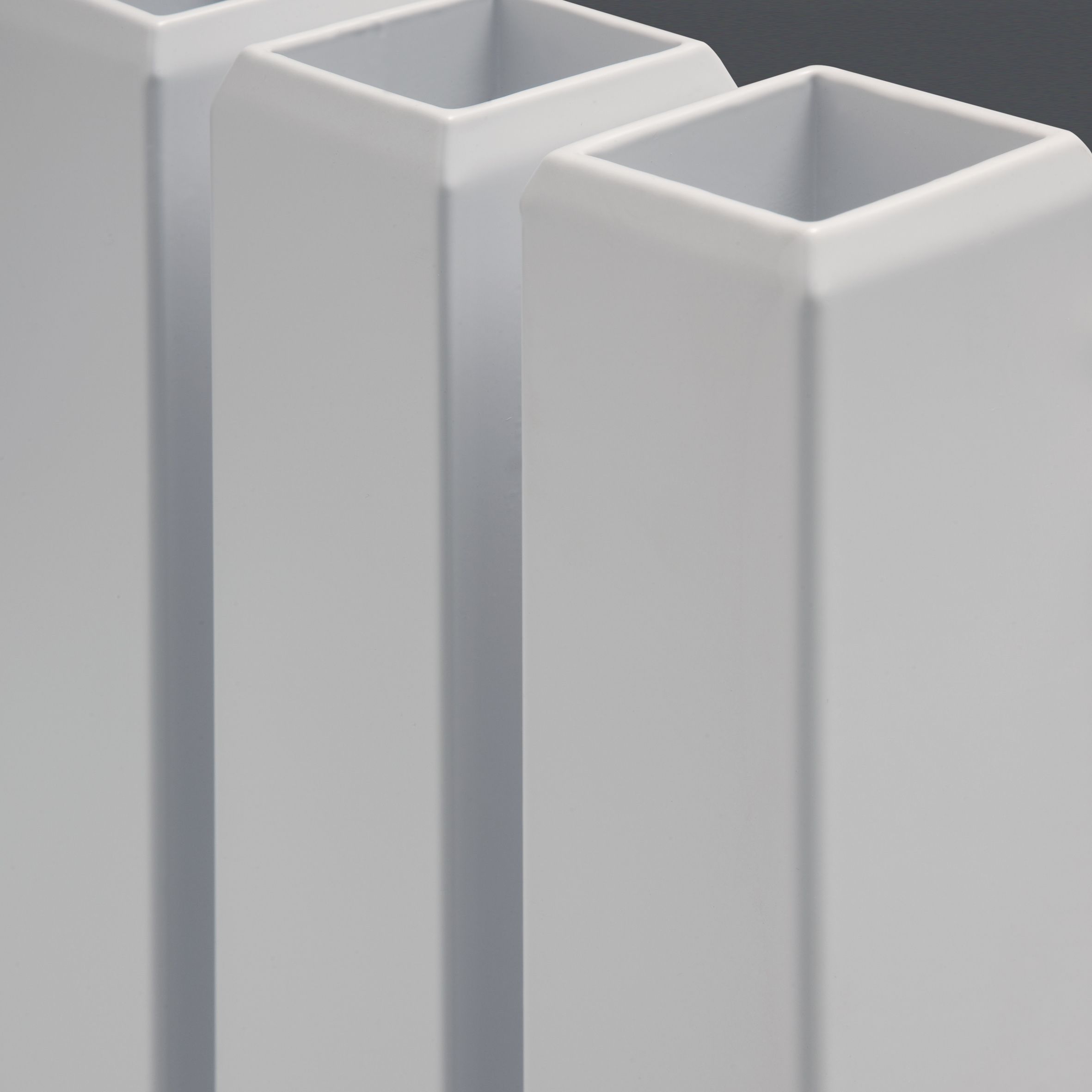 Ximax Vulkan Square Satin white Vertical Designer Radiator, (W)585mm x (H)1800mm