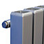 Ximax Vulkan Square Silver effect Vertical Designer Radiator, (W)285mm x (H)1800mm