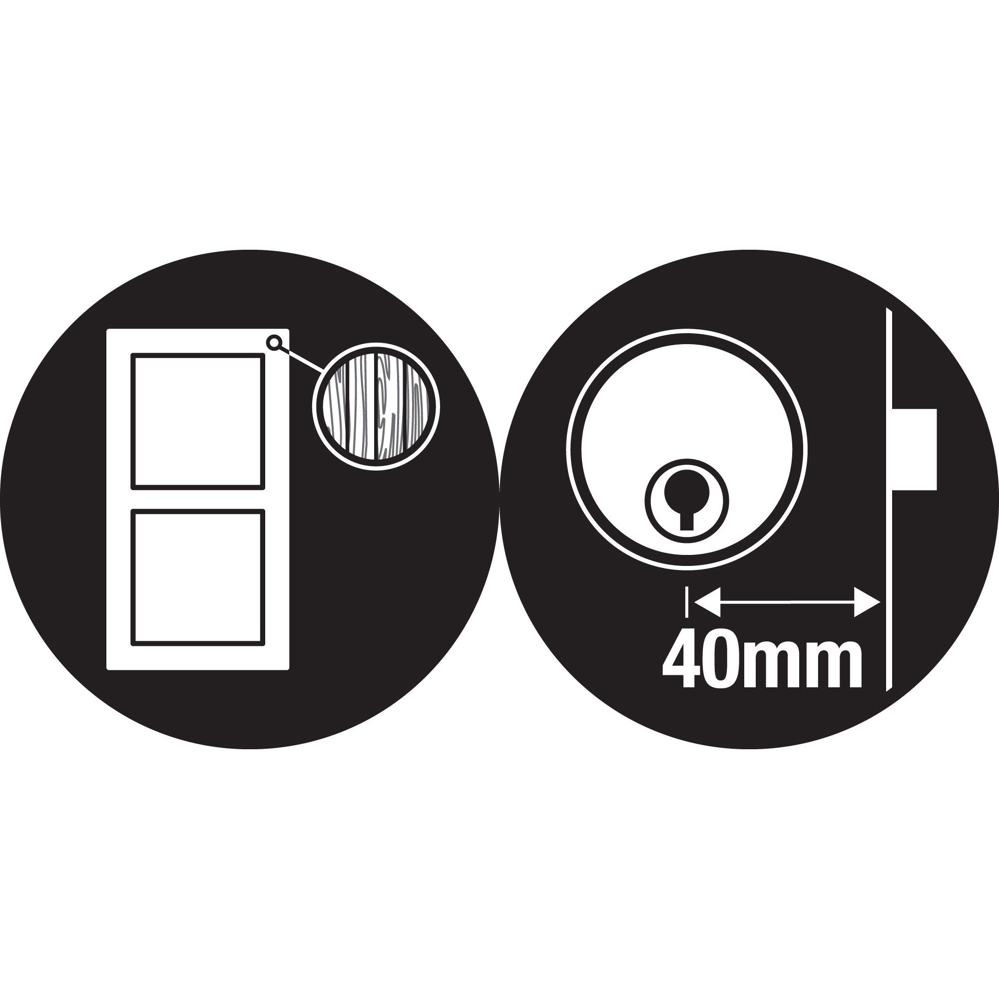 Yale Chrome effect LH & RH Deadlock Night latch, (H)70mm (W)62mm