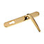 Yale Essentials Polished Gold effect Zinc alloy Lever Door handle (L)32mm, Pair