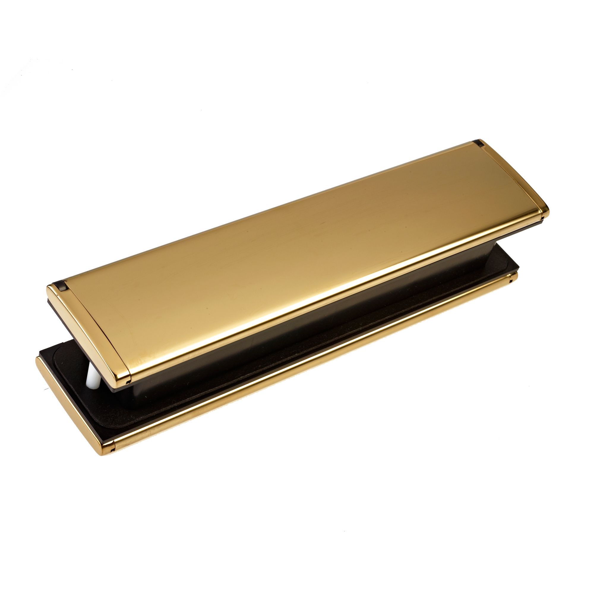 Yale Gold effect Stainless steel Letter plate, (H)70mm
