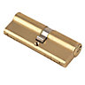 Yale KM series Brass effect Single Euro Cylinder lock, (L)85mm (W)17mm