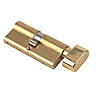 Yale KM series Brass effect Single Euro Thumbturn Cylinder lock, (L)70mm (W)17mm