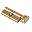 Yale KM series Brass effect Single Euro Thumbturn Cylinder lock, (L)70mm (W)17mm