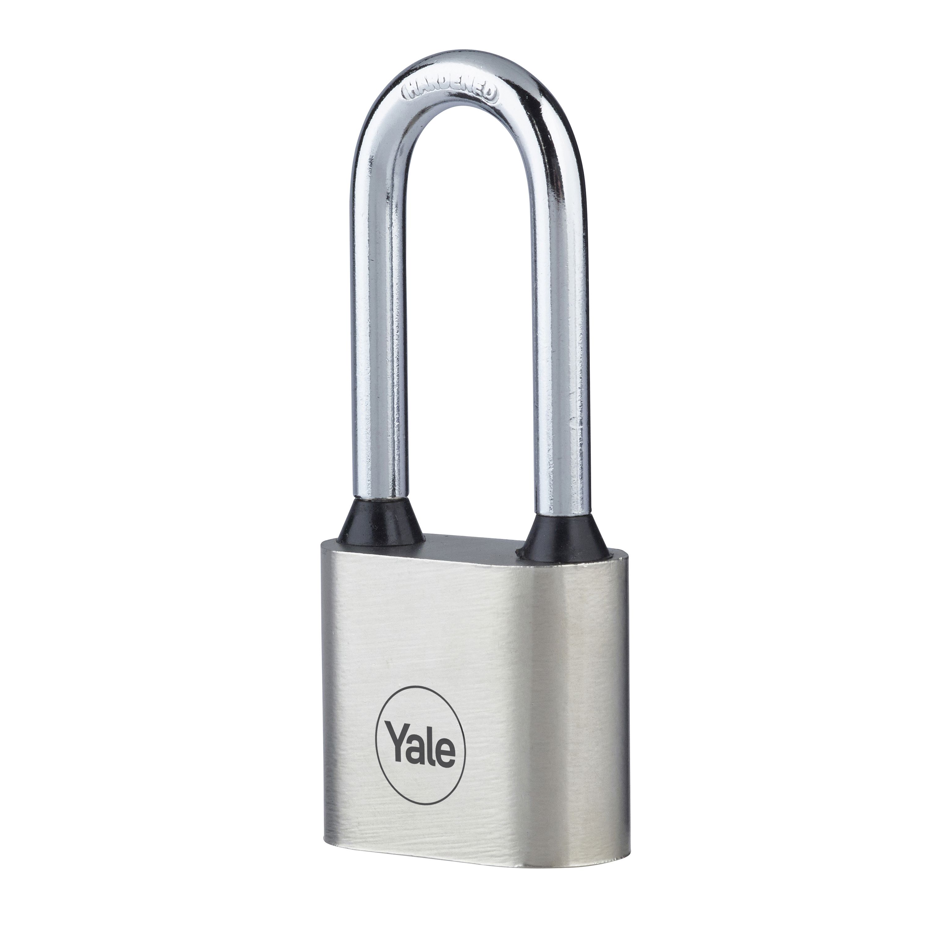 Yale Medium duty Block Iron Disc Long shackle Padlock (W)30mm