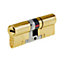 Yale Platinum Brass Single Euro Cylinder lock, (L)100mm