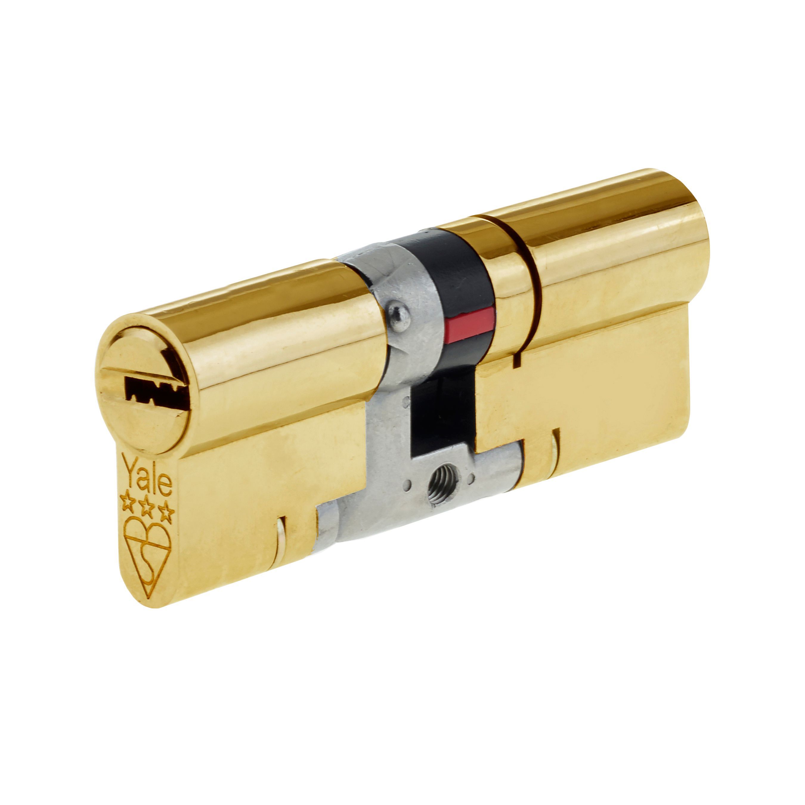 Yale Platinum Brass Single Euro Cylinder lock, (L)100mm