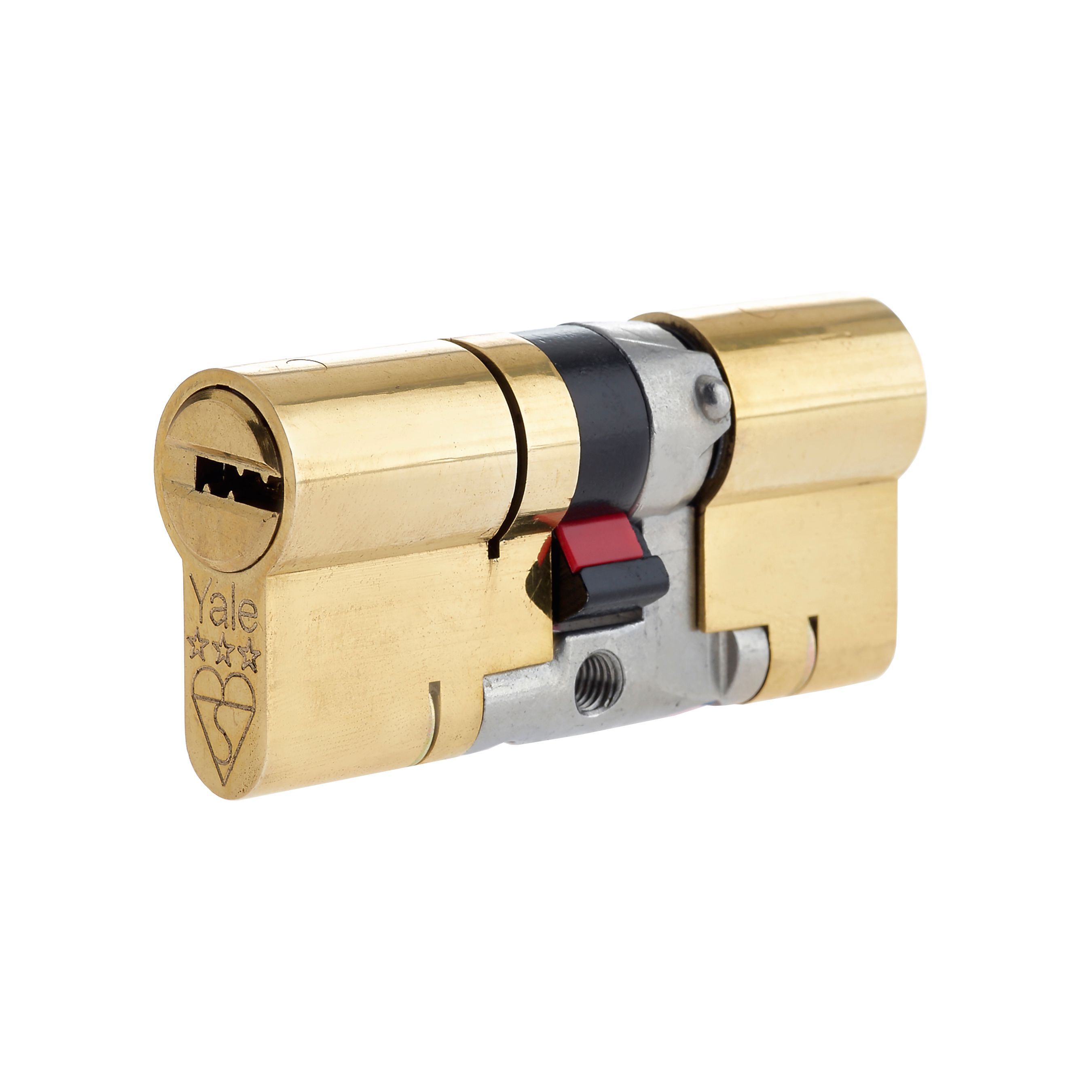 Yale Platinum Brass Single Euro Cylinder lock, (L)70mm