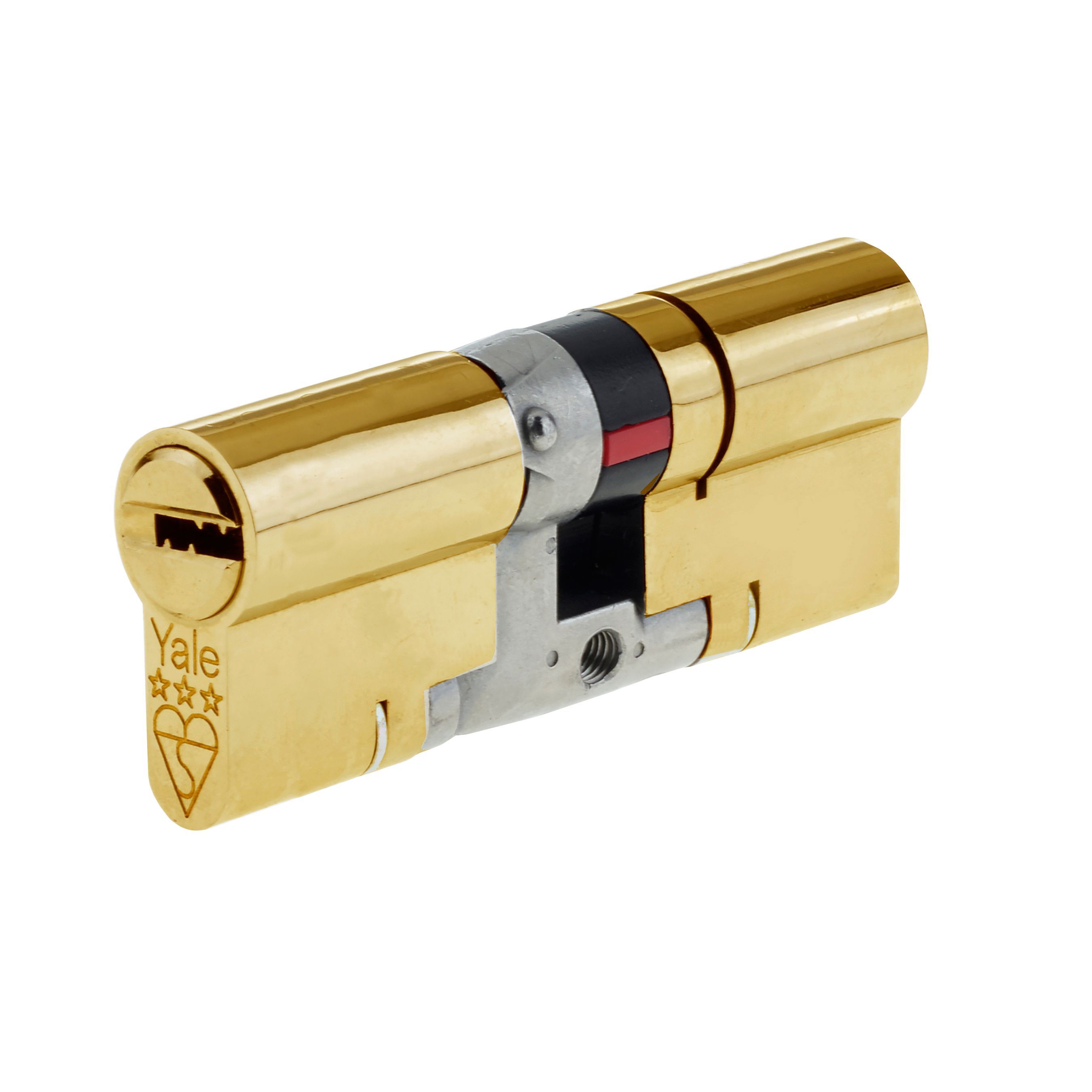 Yale Platinum Brass Single Euro Cylinder lock, (L)95mm