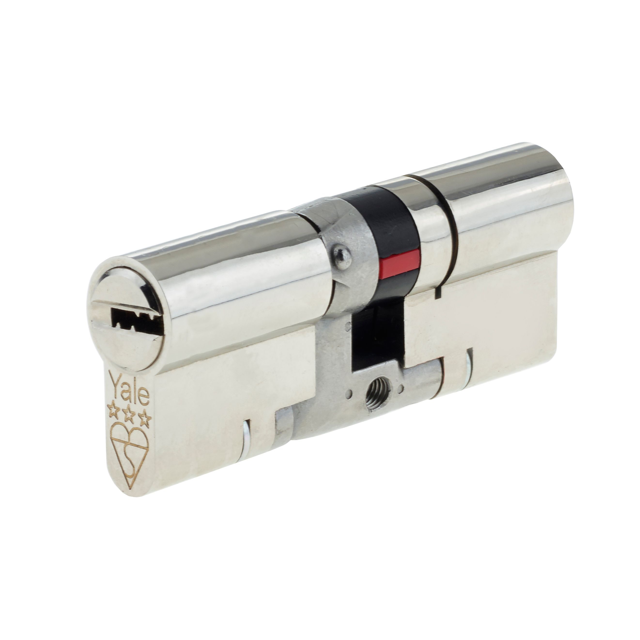 Yale Platinum Nickel-plated Brass Single Euro Cylinder lock, (L)100mm
