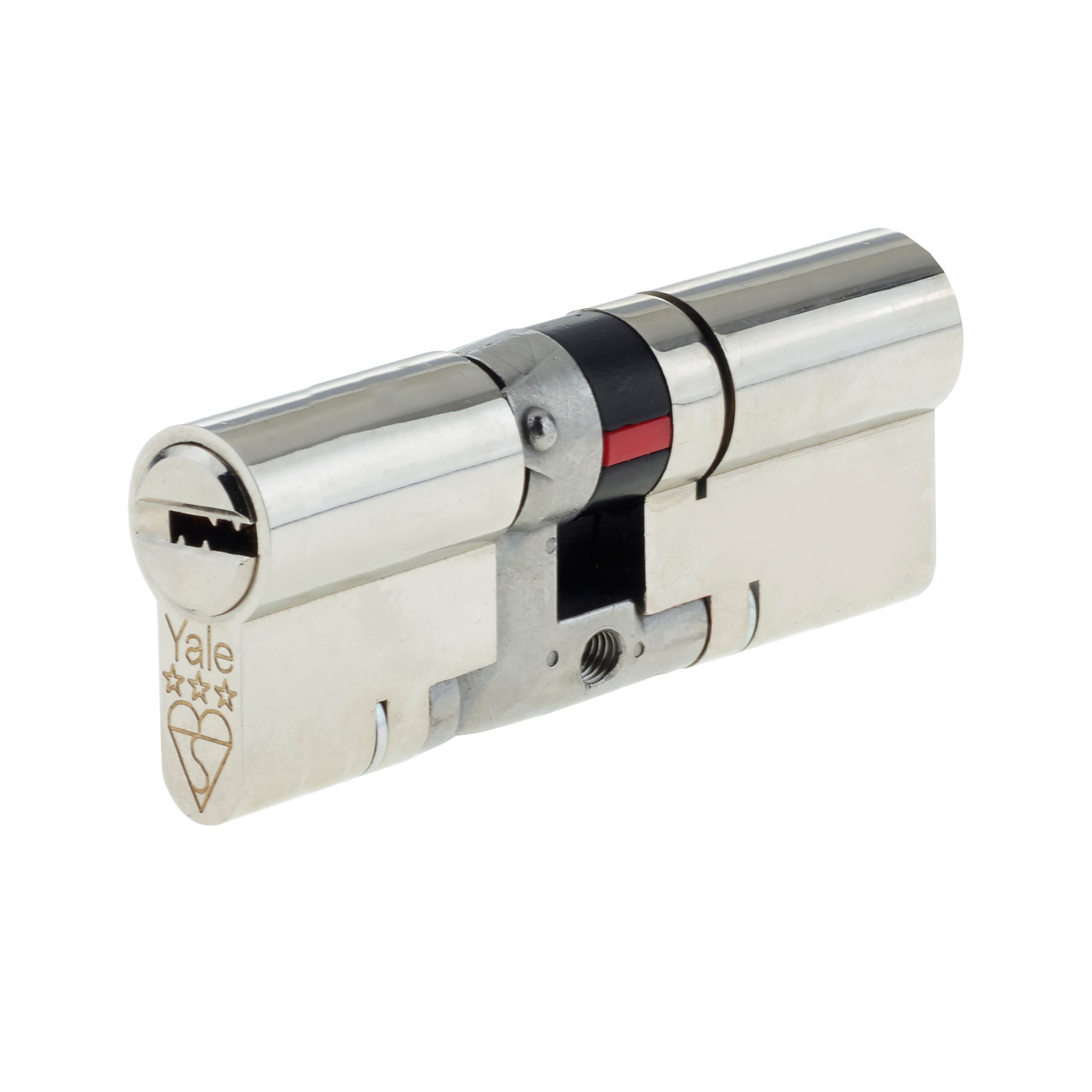 Yale Platinum Nickel-plated Brass Single Euro Cylinder lock, (L)100mm