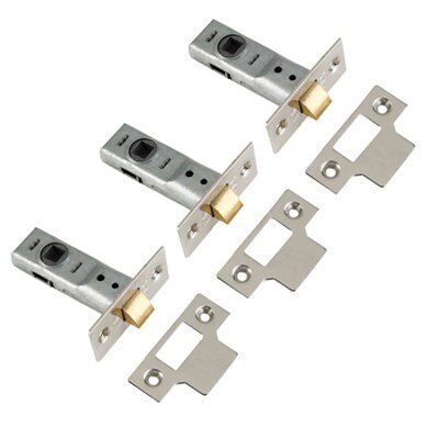 Satin Nickel-plated Metal Butt Door hinge N170 (L)75mm, Pack of 3