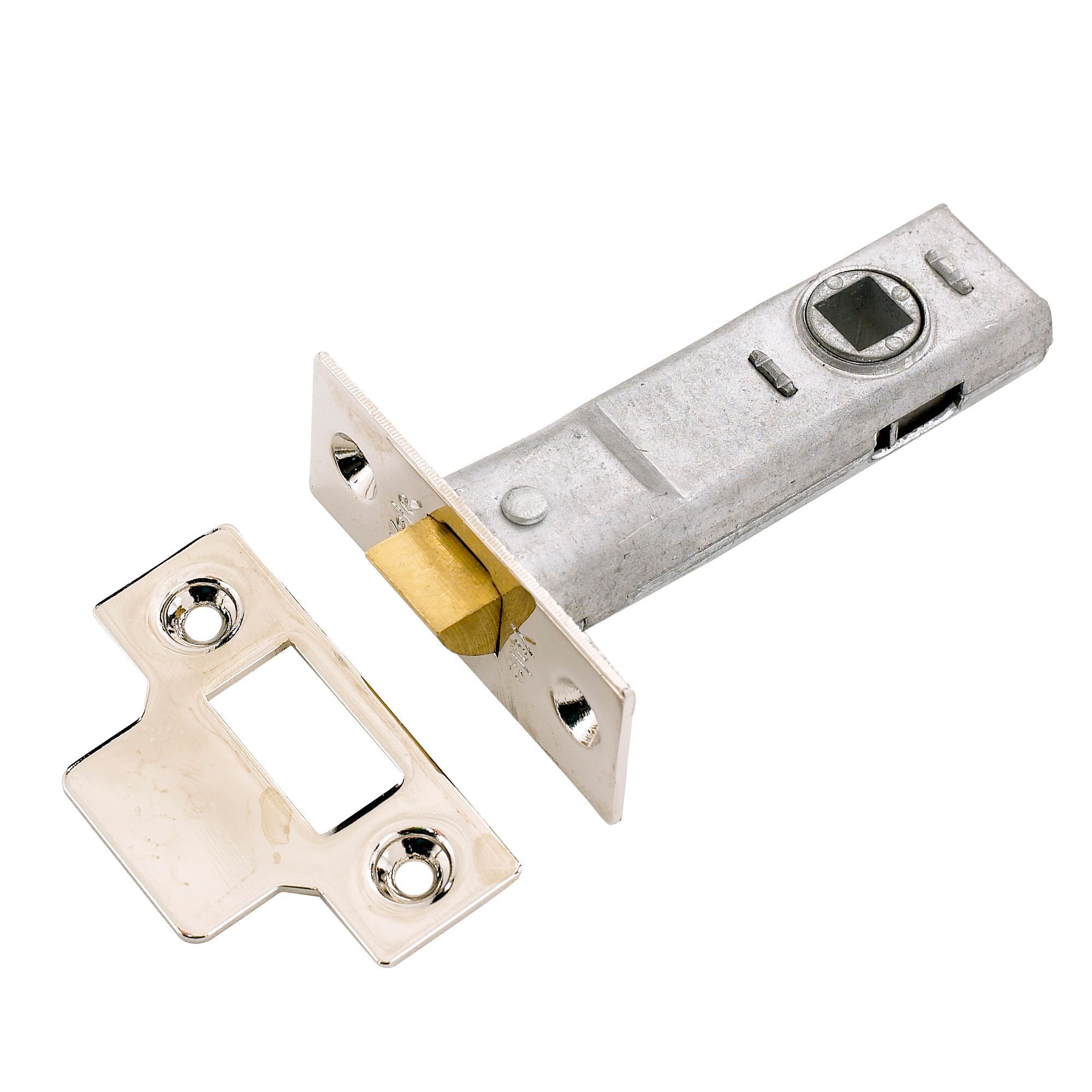Yale Polished Chrome effect Metal Tubular Mortice latch L 76mm