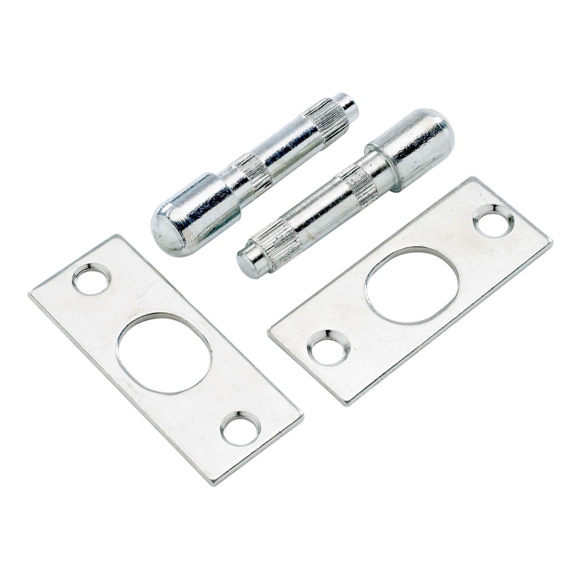 Satin Nickel-plated Metal Butt Door hinge N170 (L)75mm, Pack of 3