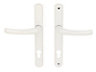 Yale White Lever on backplate handle