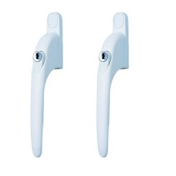 Yale White uPVC Window handle (L)170mm, Pack of 2