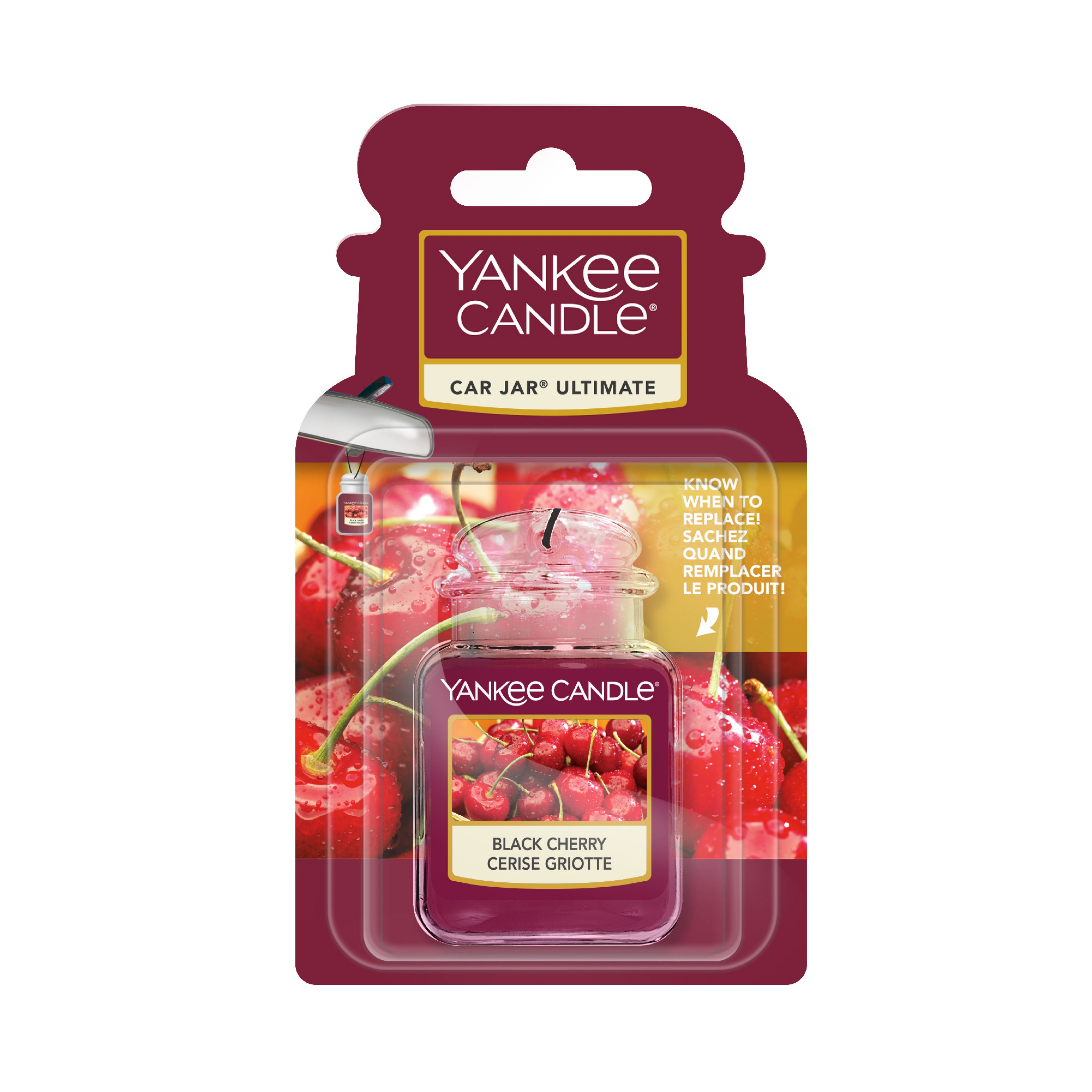 Yankee Candle Car Jar Ultimate Black Cherry Air freshener, 24g