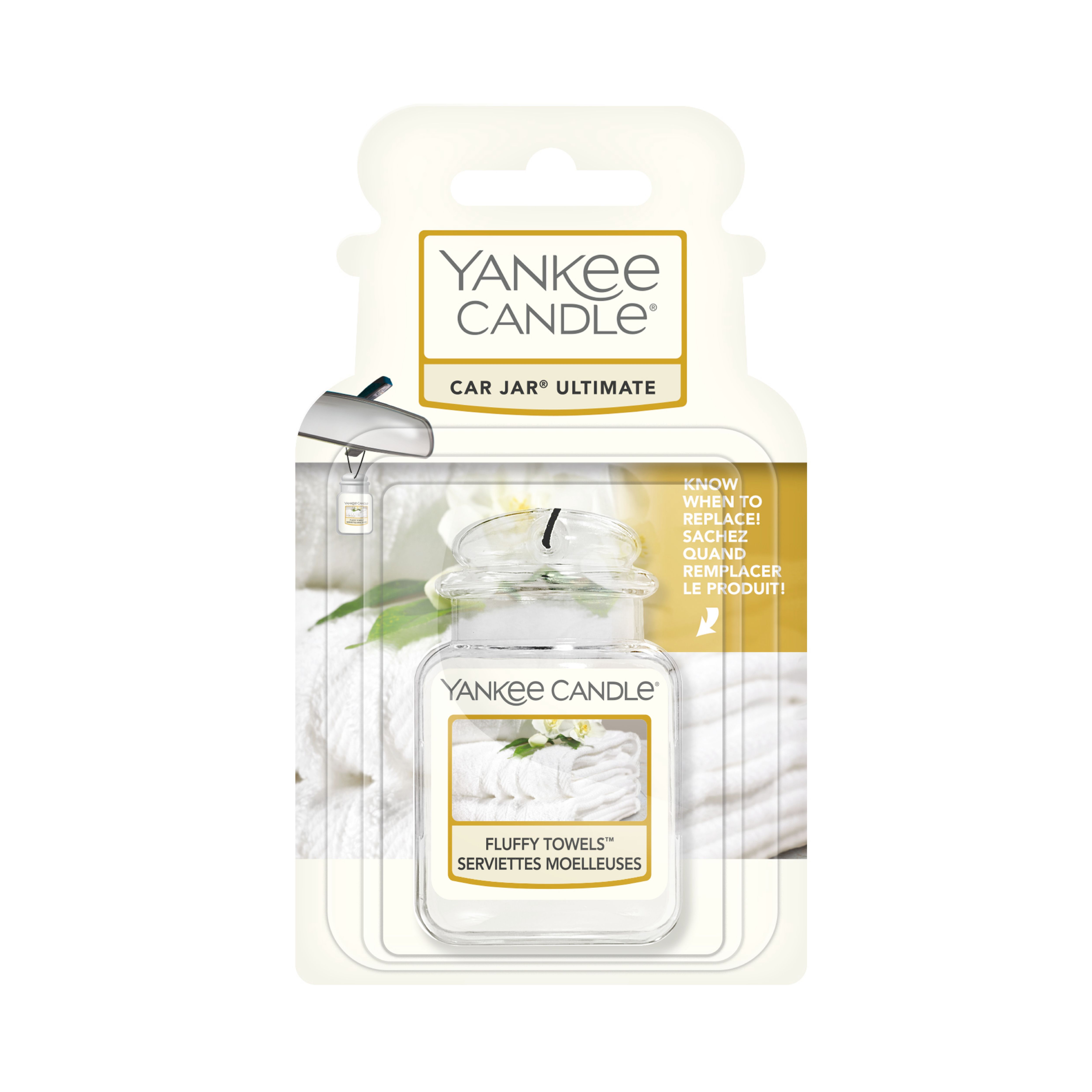 Yankee Candle Car Jar Ultimate Fluffy Towels Air freshener, 24g