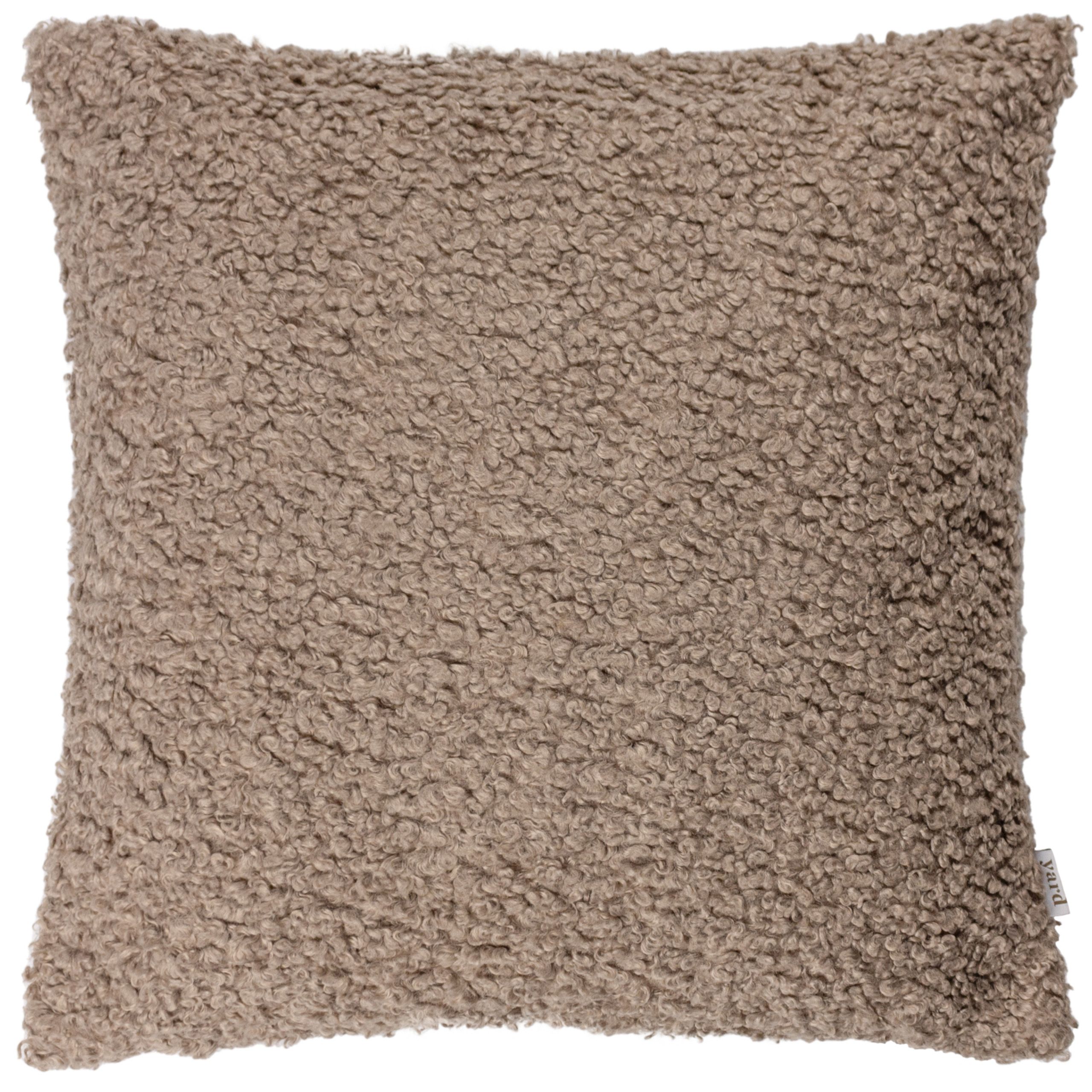 Yard Cabu Taupe Boucle Bouclette effect Indoor Cushion, (L)45cm x (W)45cm
