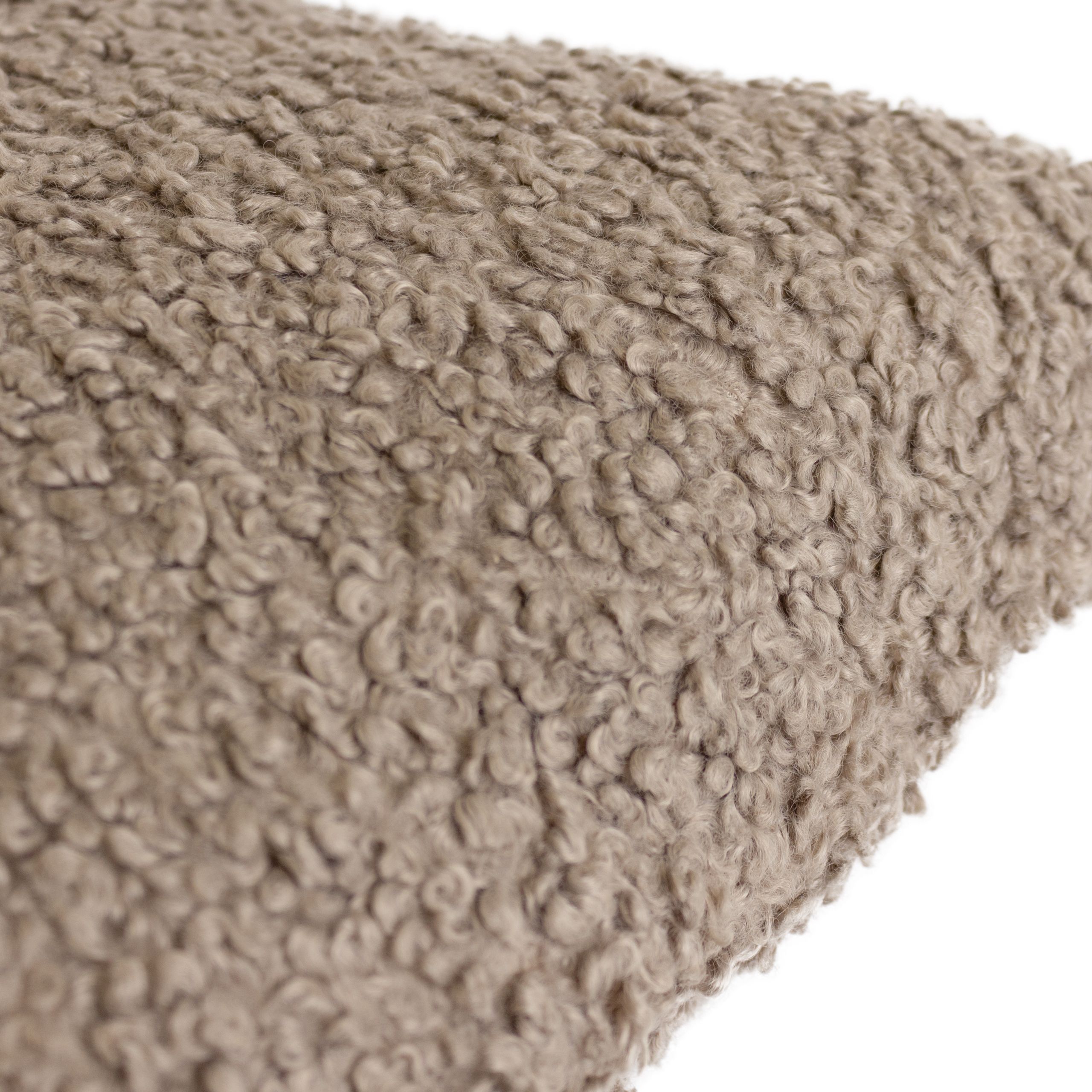 Yard Cabu Taupe Boucle Bouclette effect Indoor Cushion, (L)45cm x (W)45cm