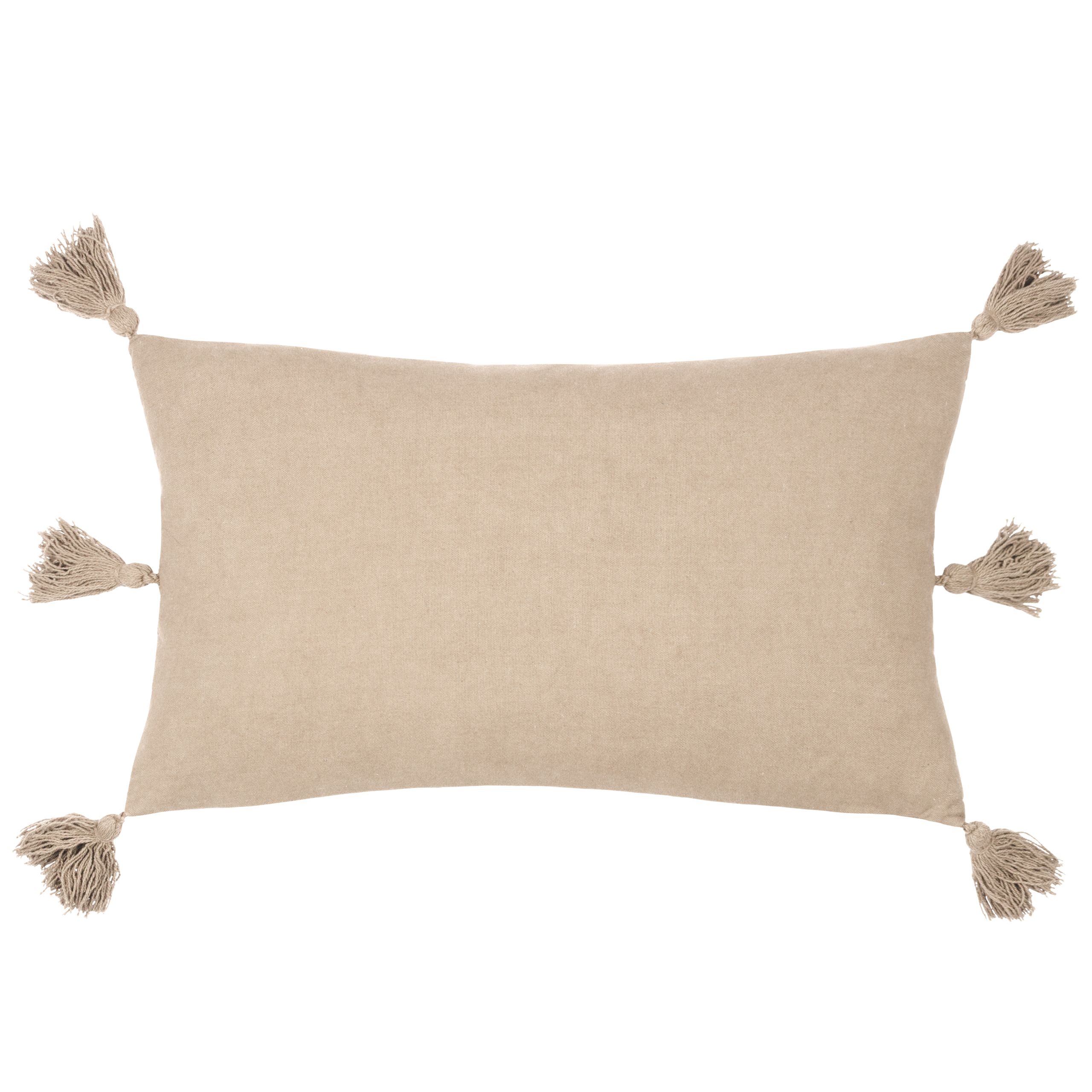 Yard Folis Stone Geometric Embroidered effect Indoor Cushion, (L)50cm x (W)30cm