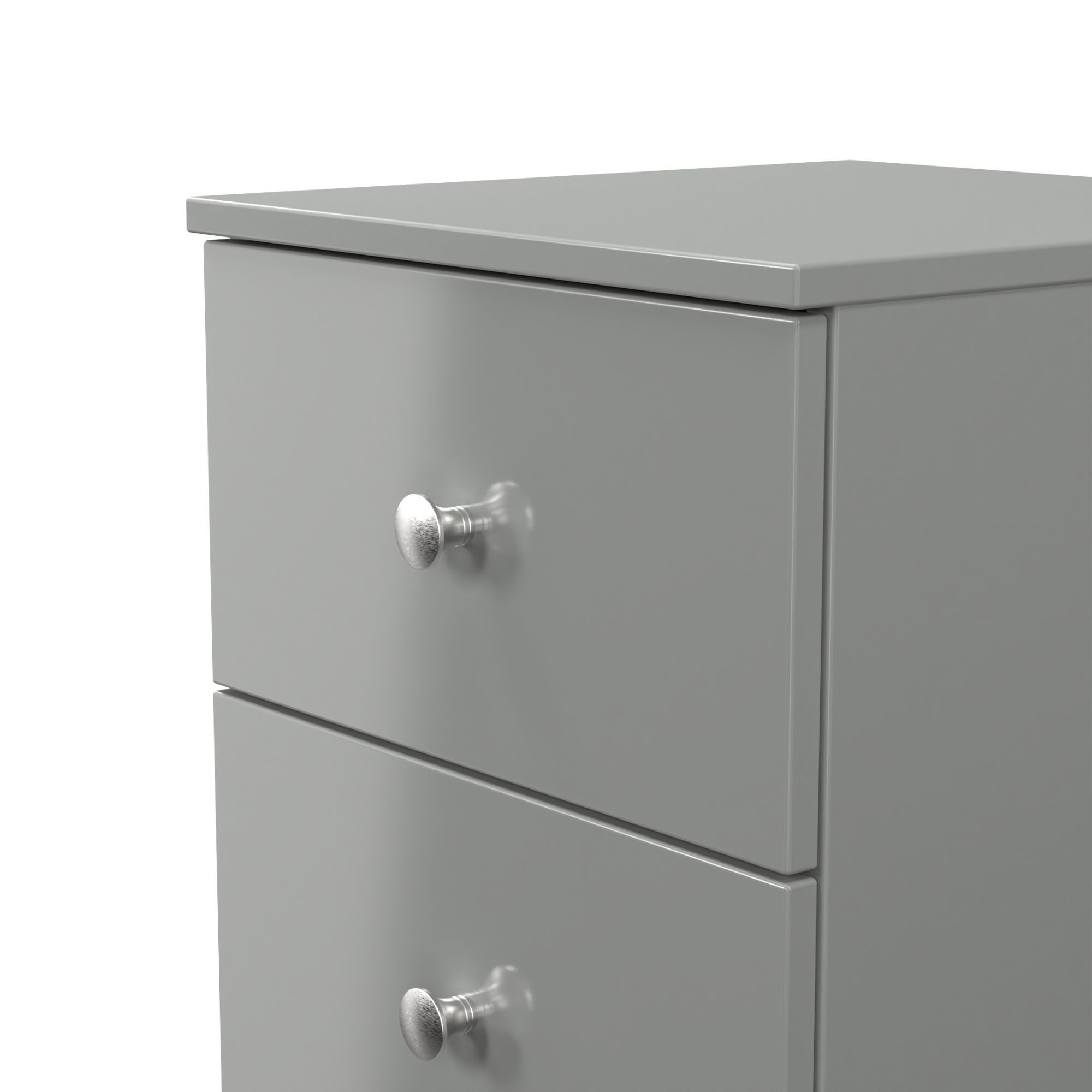 Yarmouth Ready assembled Grey 2 Drawer Bedside chest (H)495mm (W)370mm (D)390mm