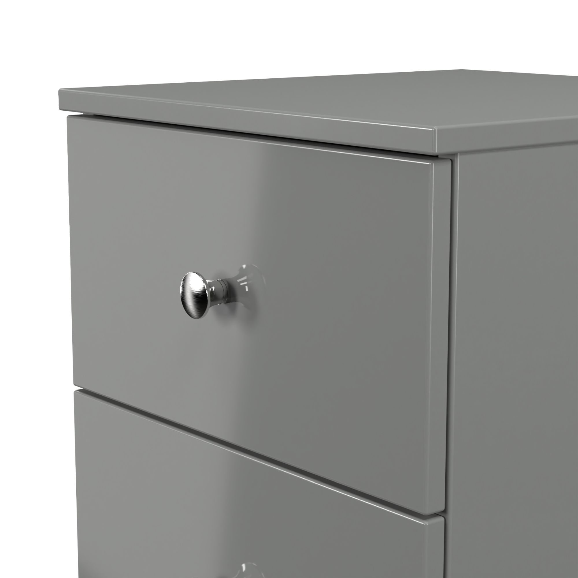 Yarmouth Ready assembled Grey 3 Drawer Bedside chest (H)685mm (W)370mm (D)390mm
