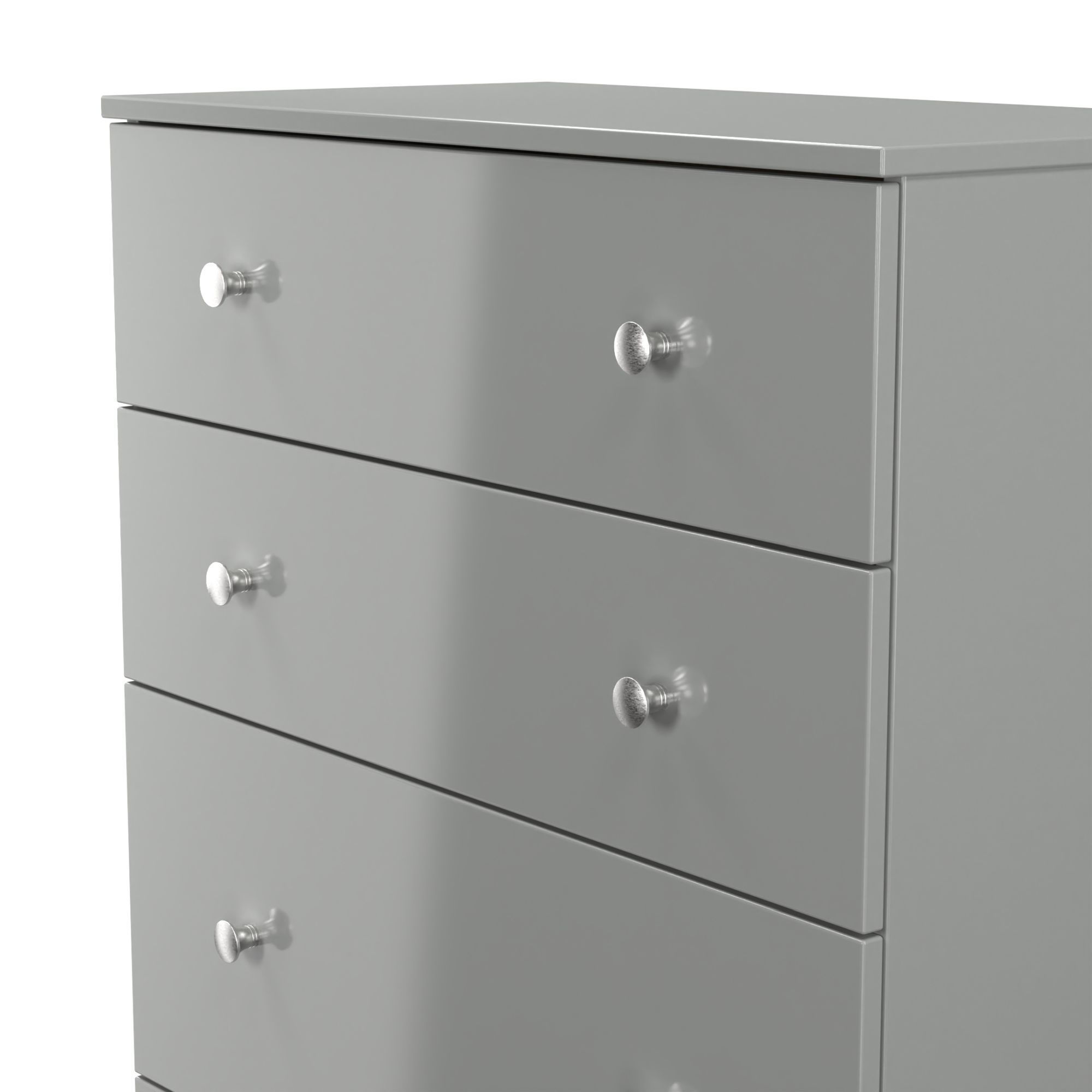Yarmouth Ready assembled Grey 4 Drawer Chest (H)1067mm (W)740mm (D)390mm