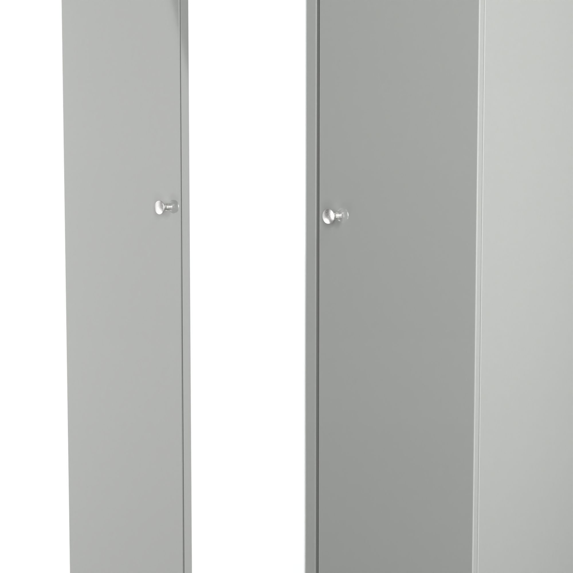 Yarmouth Ready assembled Modern Black & white Tall Triple Wardrobe With 1 mirror door (H)1960mm (W)1108mm (D)530mm
