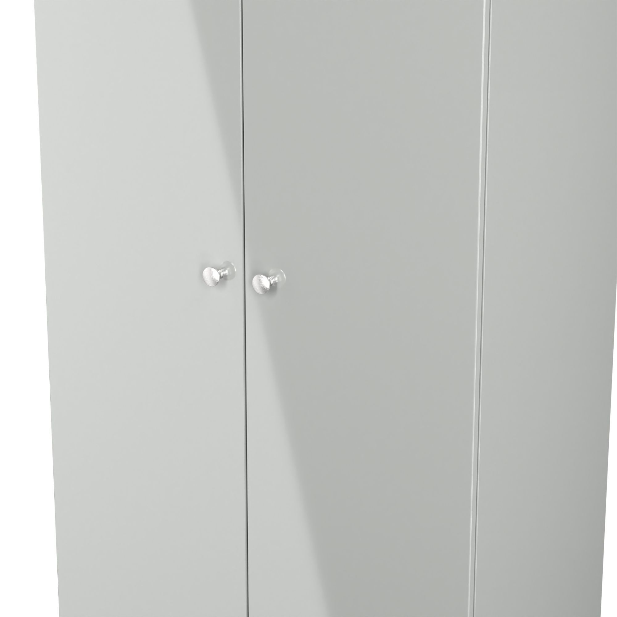 Yarmouth Ready assembled Modern Grey Tall Double Wardrobe (H)1960mm (W)740mm (D)520mm