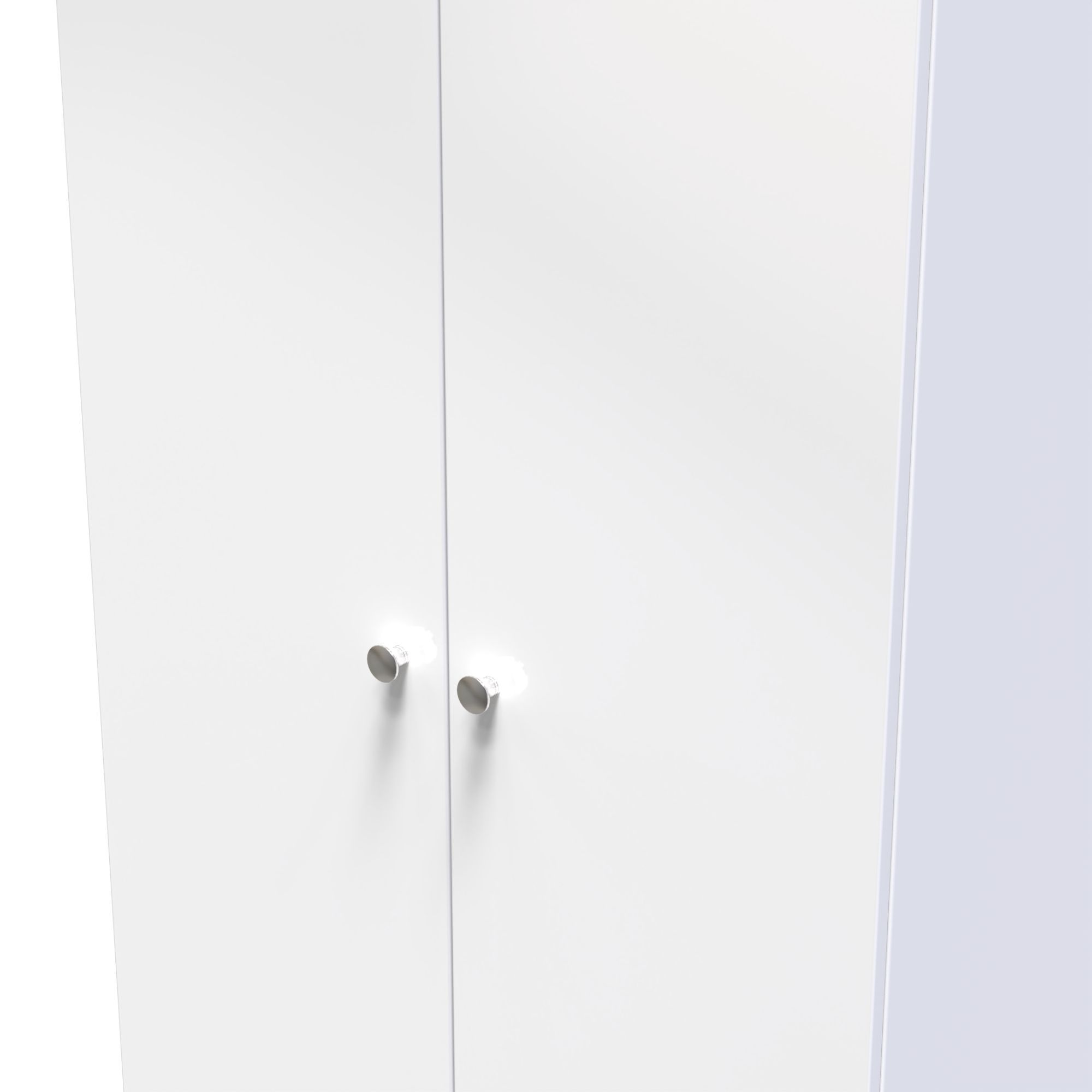 Yarmouth Ready assembled Modern White 2 Drawer Tall Double Wardrobe (H)1960mm (W)740mm (D)520mm