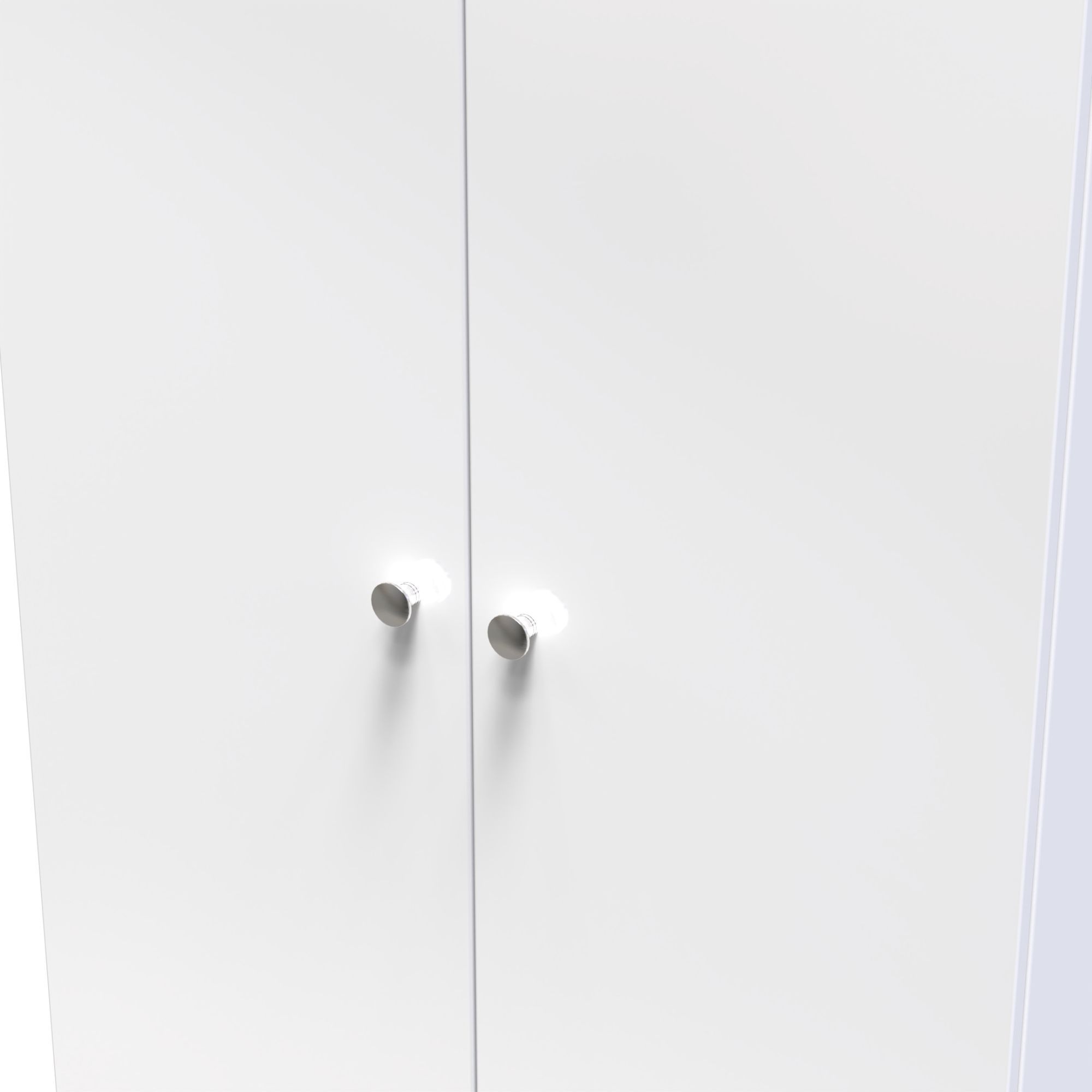 Yarmouth Ready assembled Modern White Tall Double Wardrobe (H)1960mm (W)740mm (D)520mm